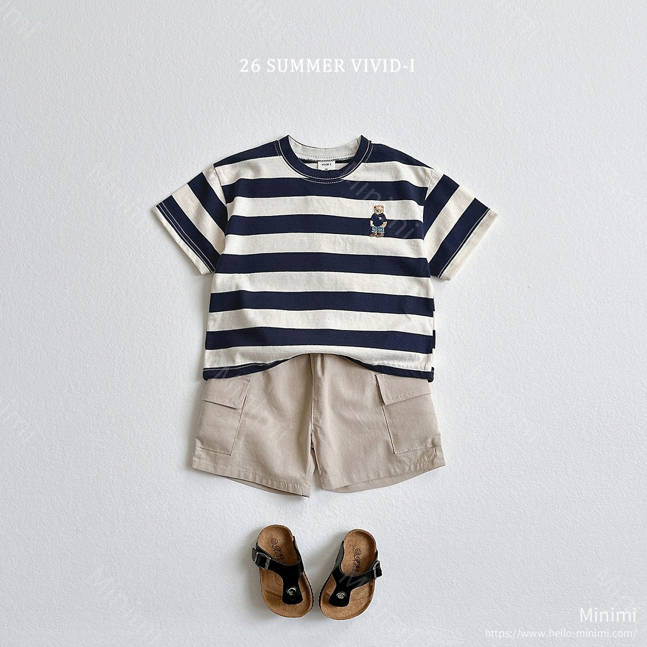 VIVID-I Bear Embroidery Striped Set 細節圖 19