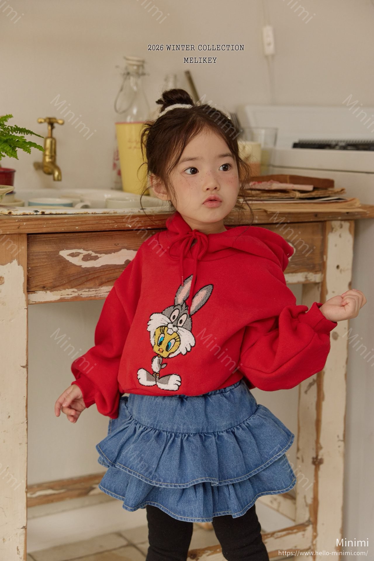 Melikey Denim Tiered Skirt 細節圖 12