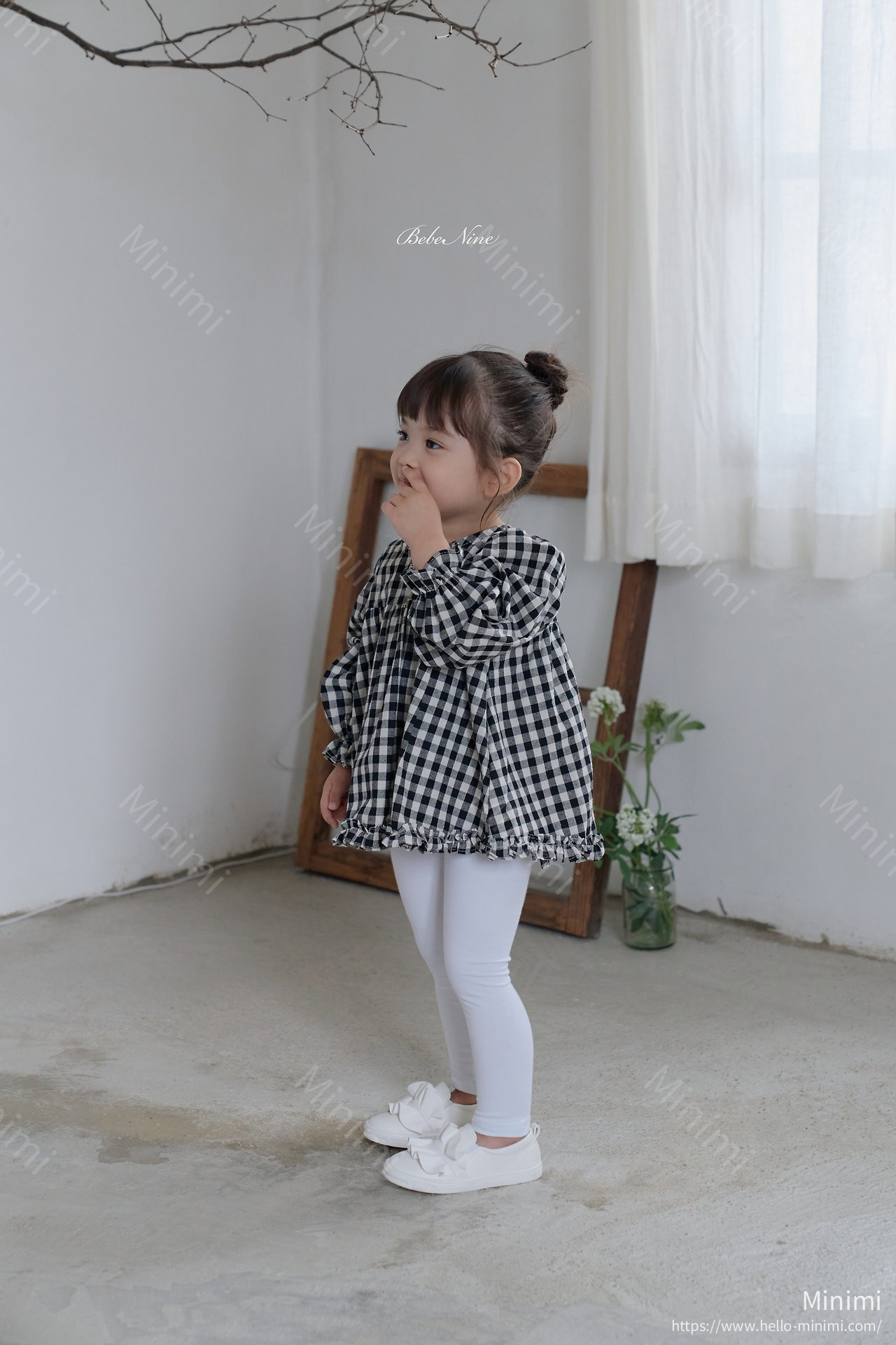 bebe nine Lucy Check Blouse 細節圖 12