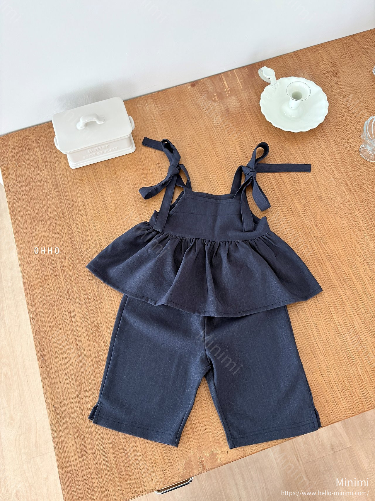 OHHO Soft Denim Strap Blouse 細節圖 8
