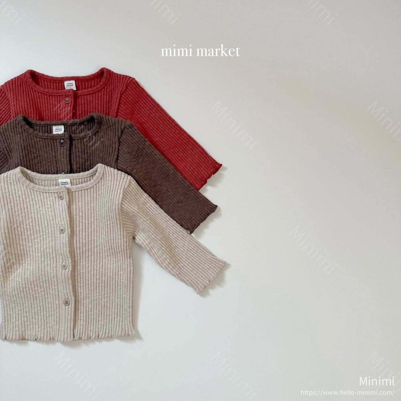 mimi-market Ribbed Cardigan 細節圖 4