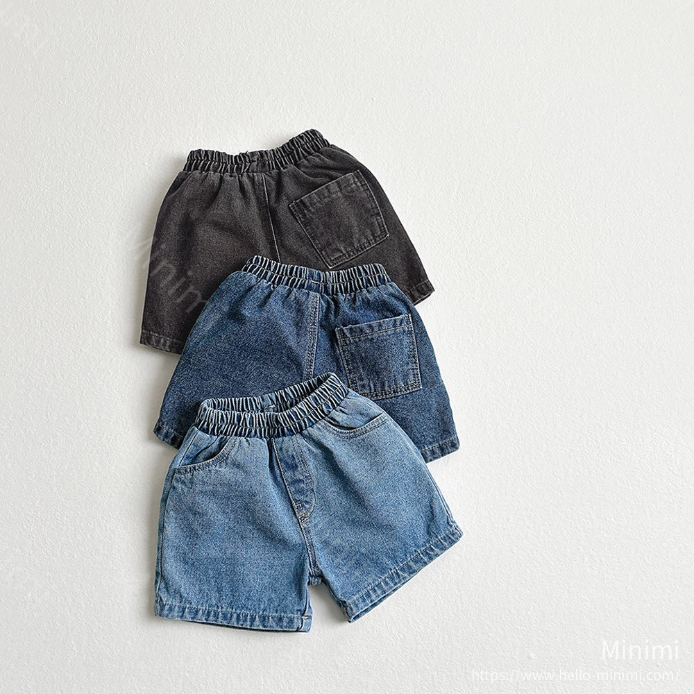 VIVID-I Basic Denim Shorts - 韓國童裝代購主圖