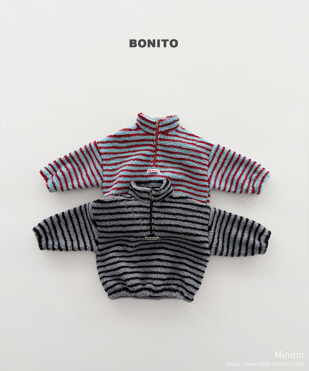 BONITO Dumble Stripe Half-Zip 韓國童裝現貨
