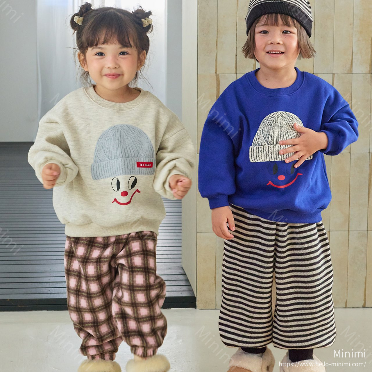 1st BLUE Hat Print Sweatshirt 韓國童裝現貨