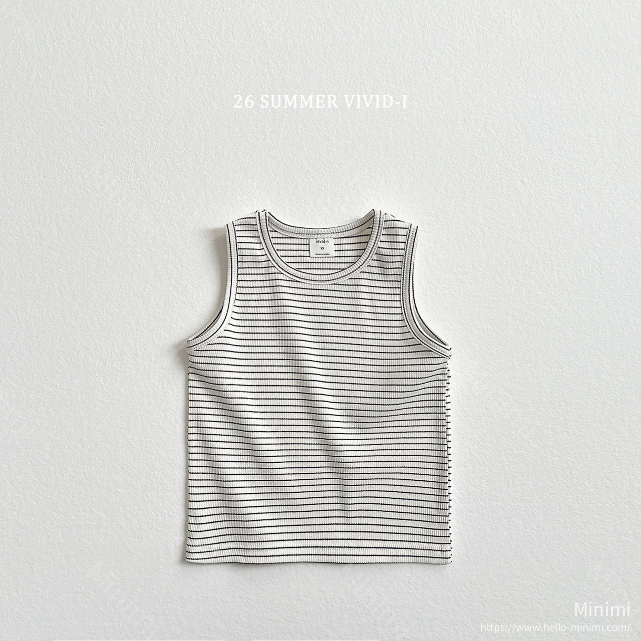 VIVID-I (Event) Striped Ribbed Sleeveless Top 細節圖 1