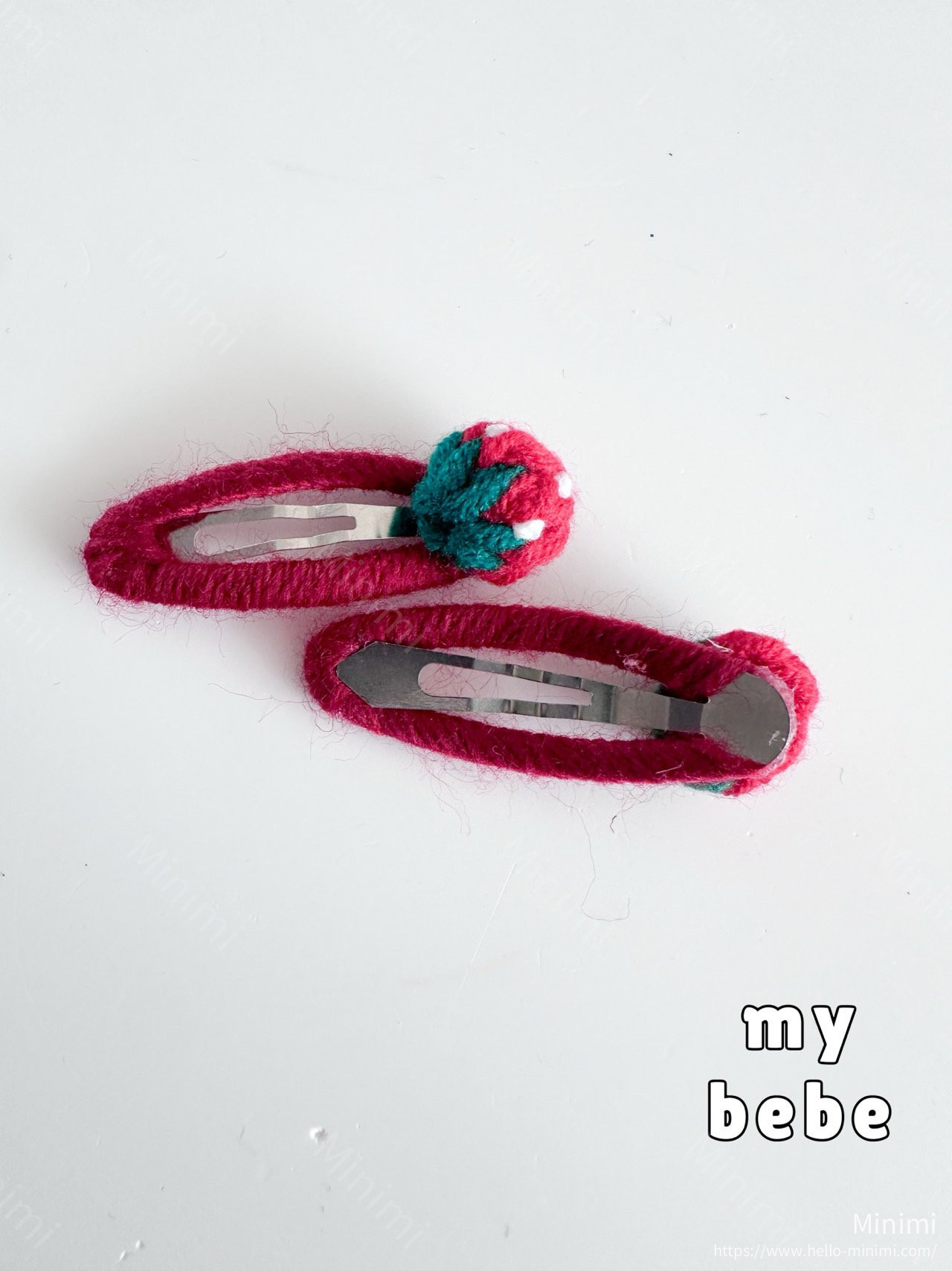 my_bébé Mini Strawberry Hairpin Set 細節圖 4