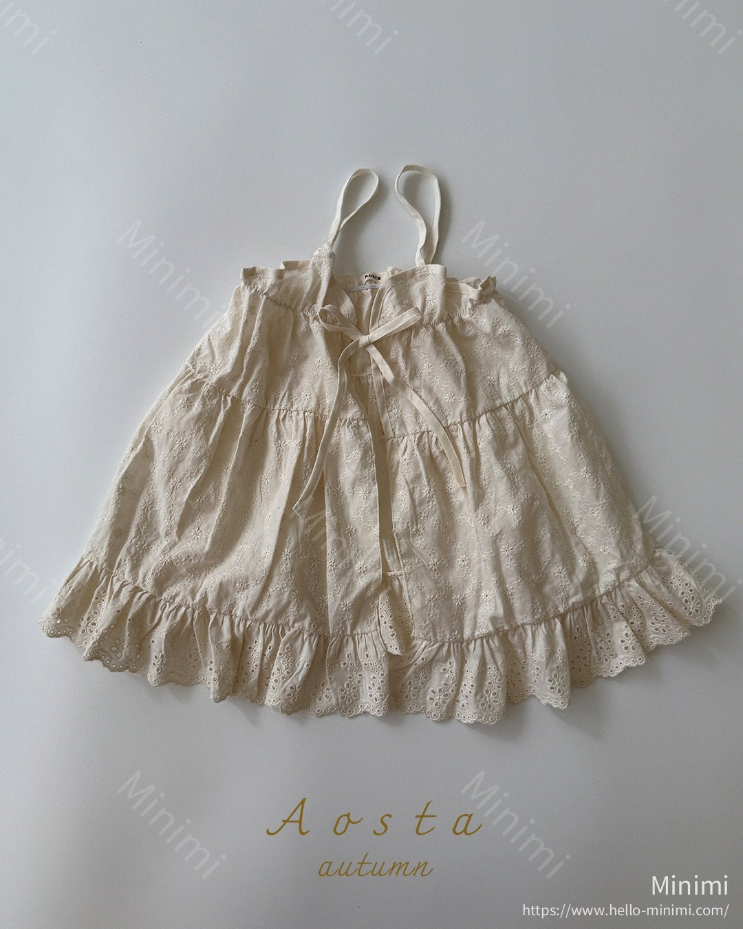 Aosta atelier Lace Cotton Open Dress 細節圖 1