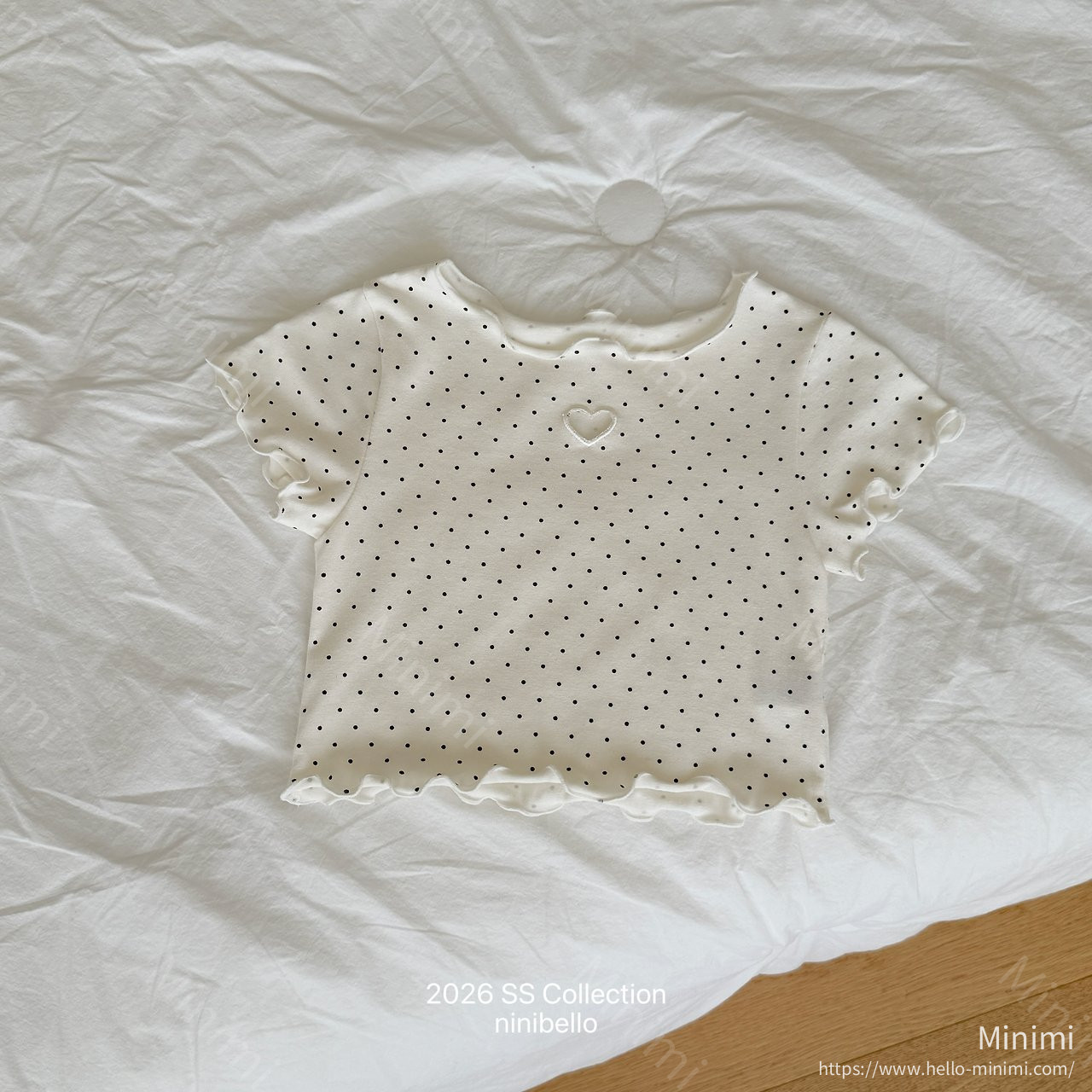 ninibello Dot Heart Punching T-shirt 細節圖 2