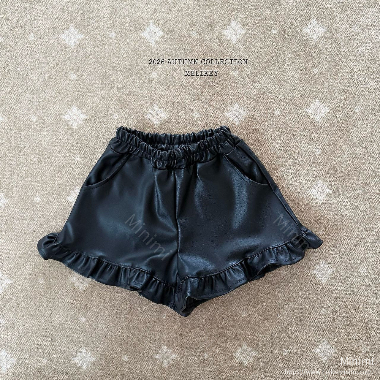 Leather Frill Shorts