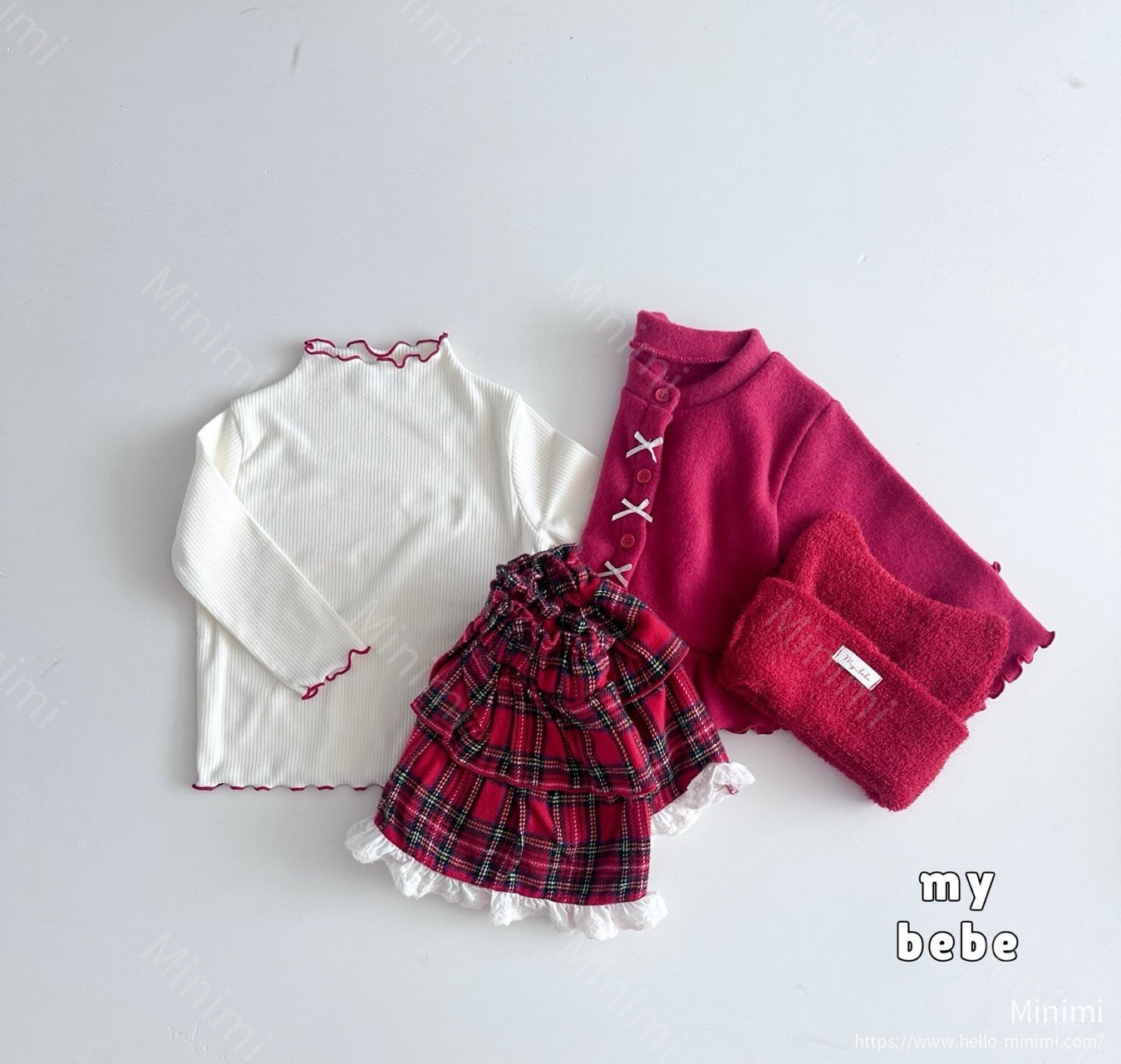 my_bébé Check Tiered Skirt 細節圖 8
