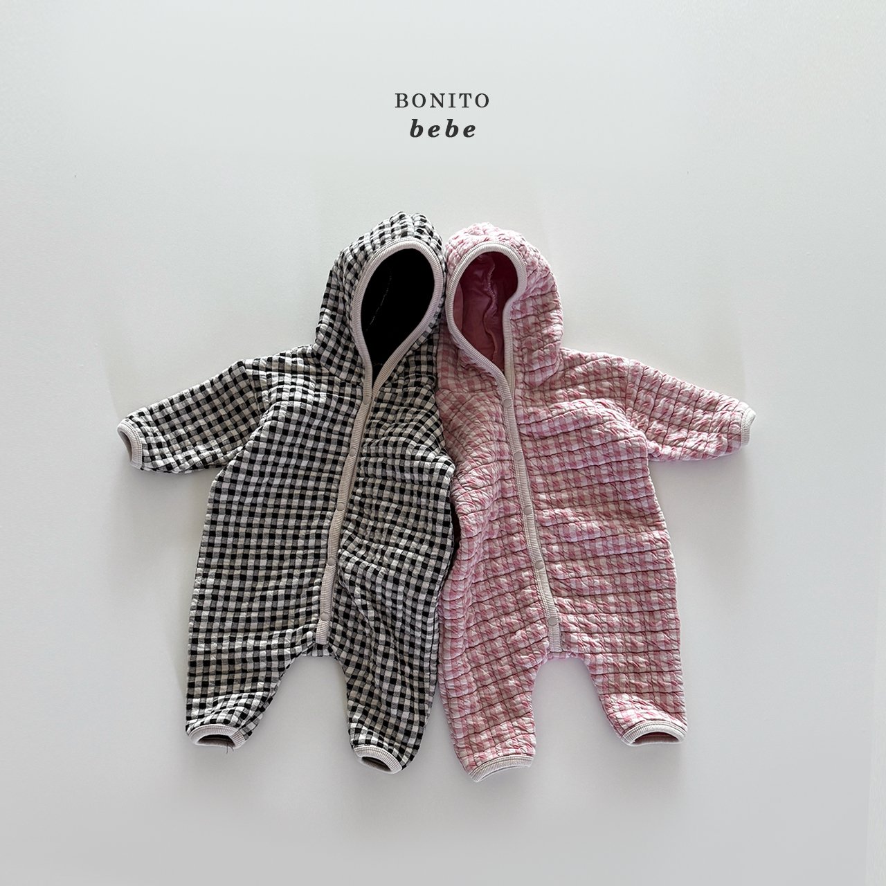 Quilted Check Hooded Suit