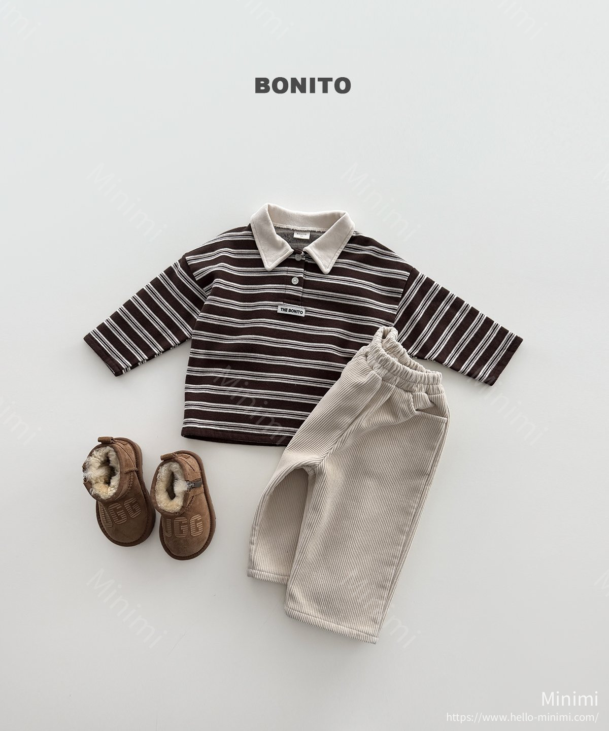 BONITO Stripe Choco Collar Tee 細節圖 9