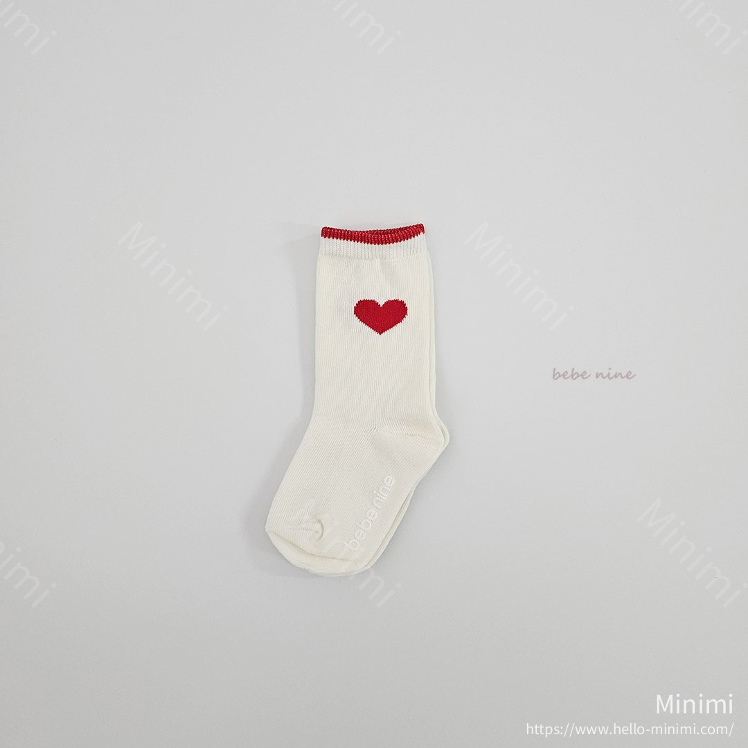 bebe nine Nine Heart Knee Socks Set 細節圖 15