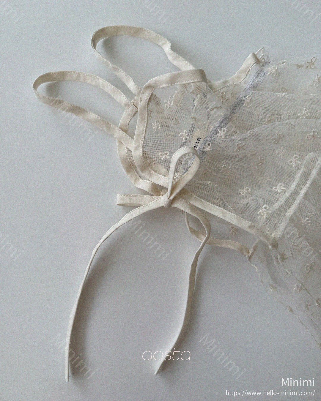 Aosta atelier Lace Ribbon Open Dress 細節圖 1