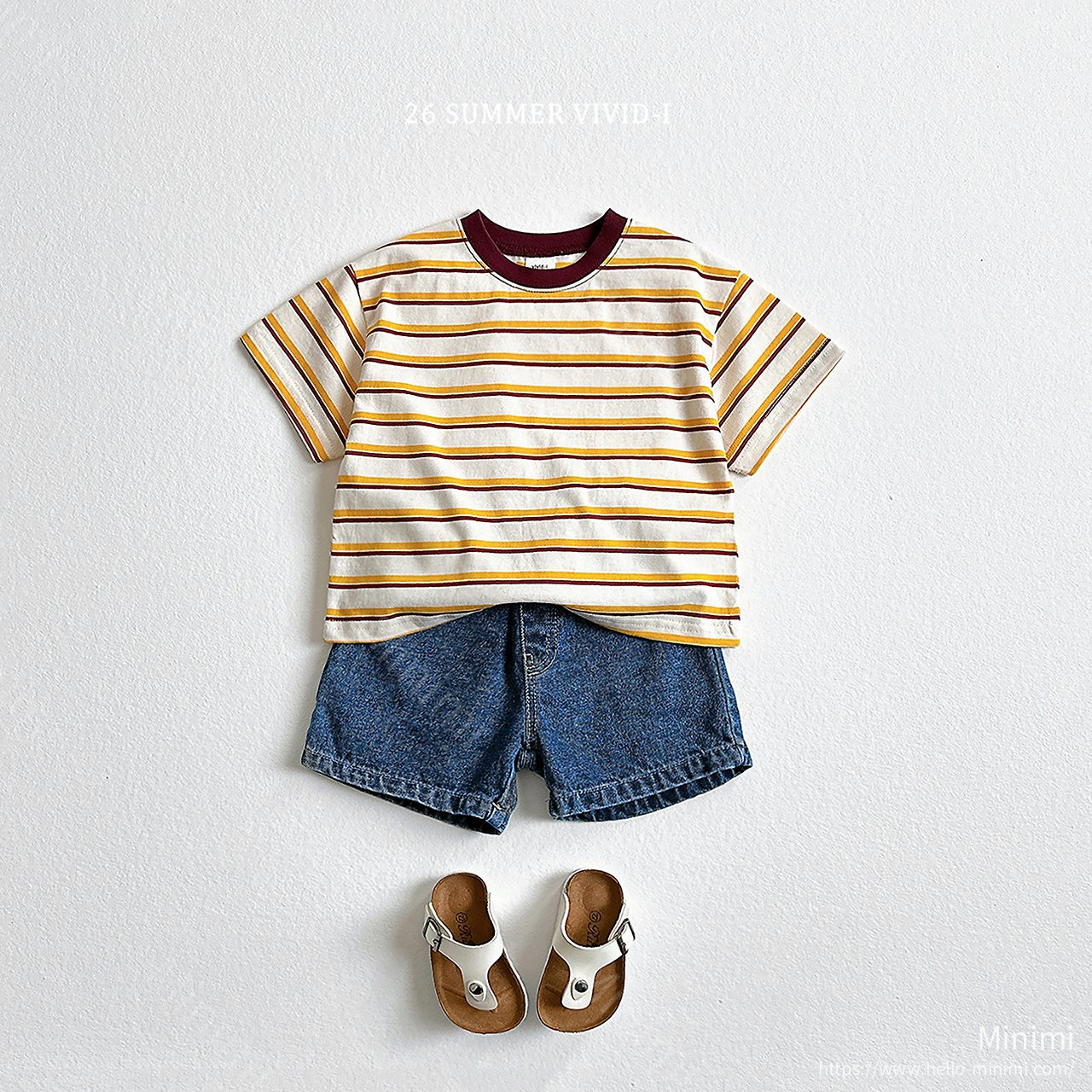 VIVID-I Heart Smile Striped T-Shirt 細節圖 7