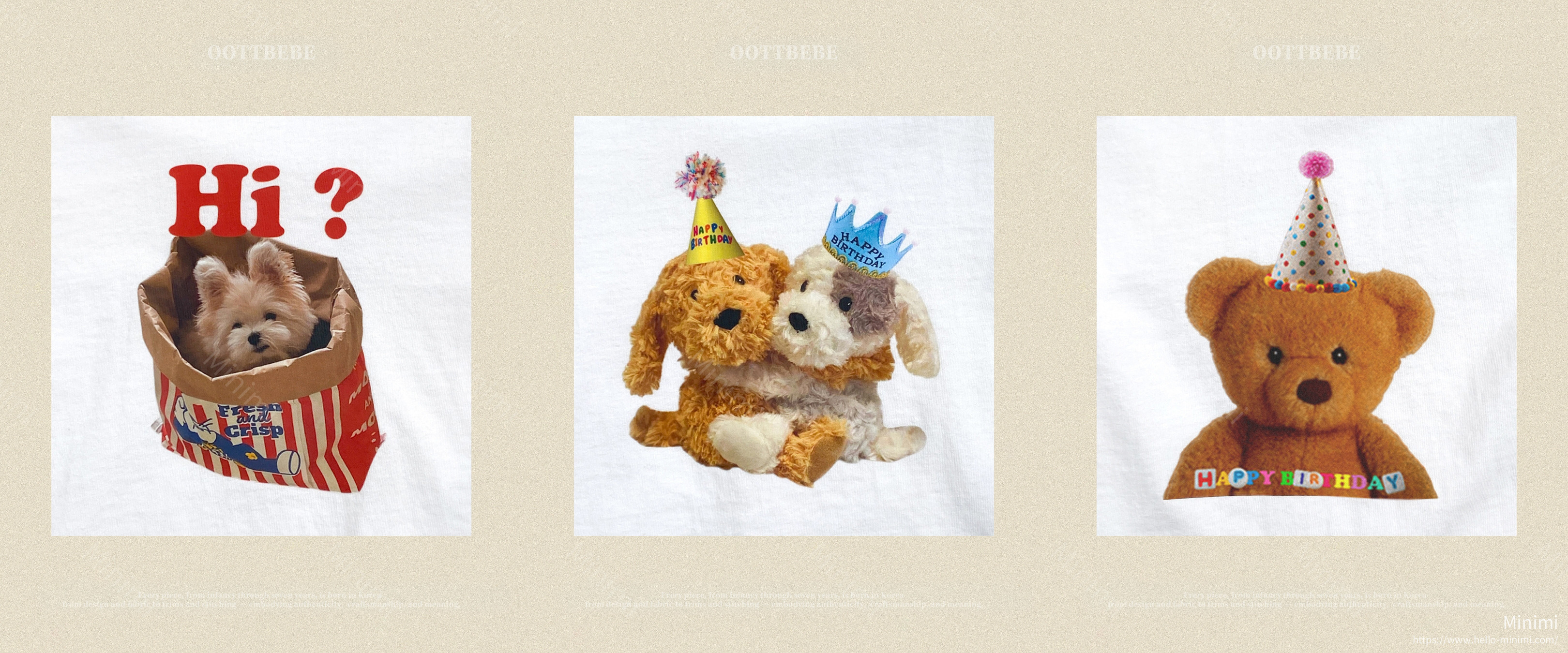 oott bebe Puppy Series T-shirt (Kids) 細節圖 9