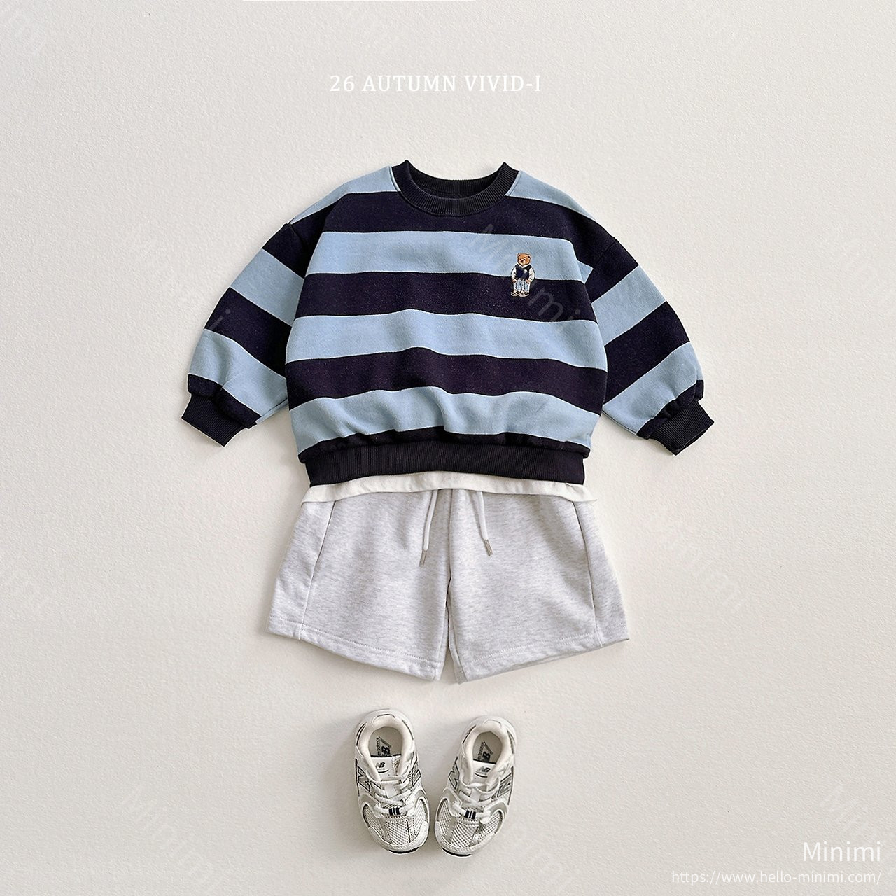 VIVID-I Big Stripe Bear Embroidery Sweatshirt 細節圖 9
