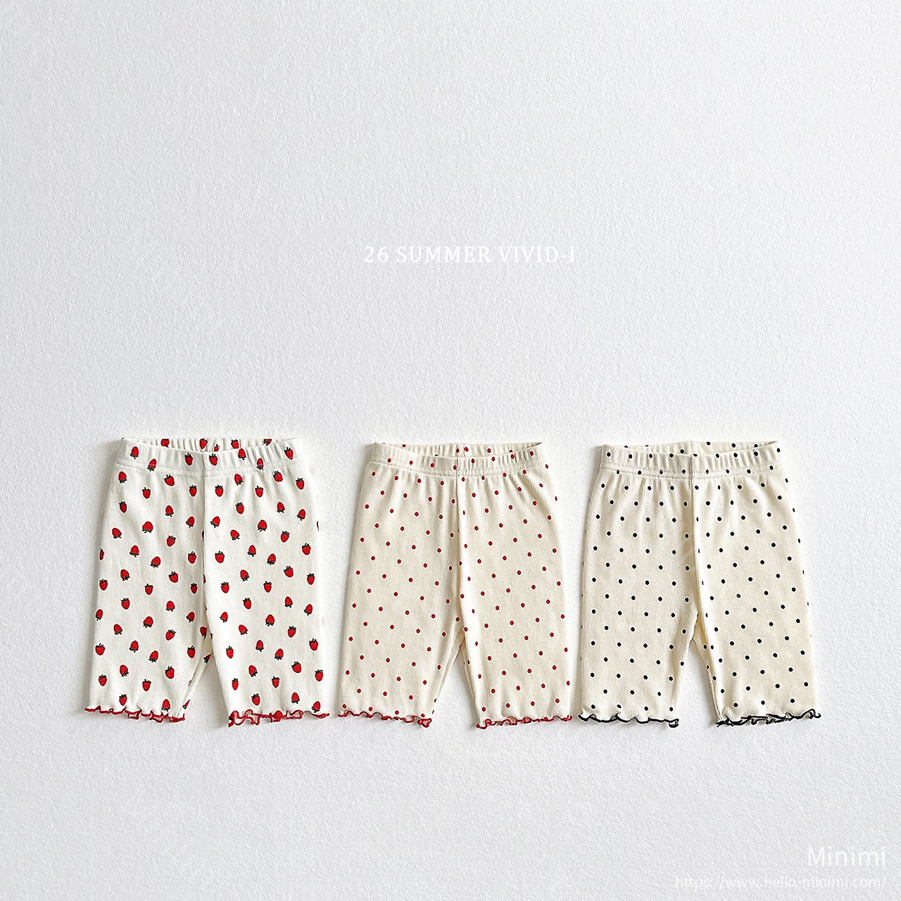 VIVID-I Strawberry Dot Leggings - 韓國童裝代購主圖