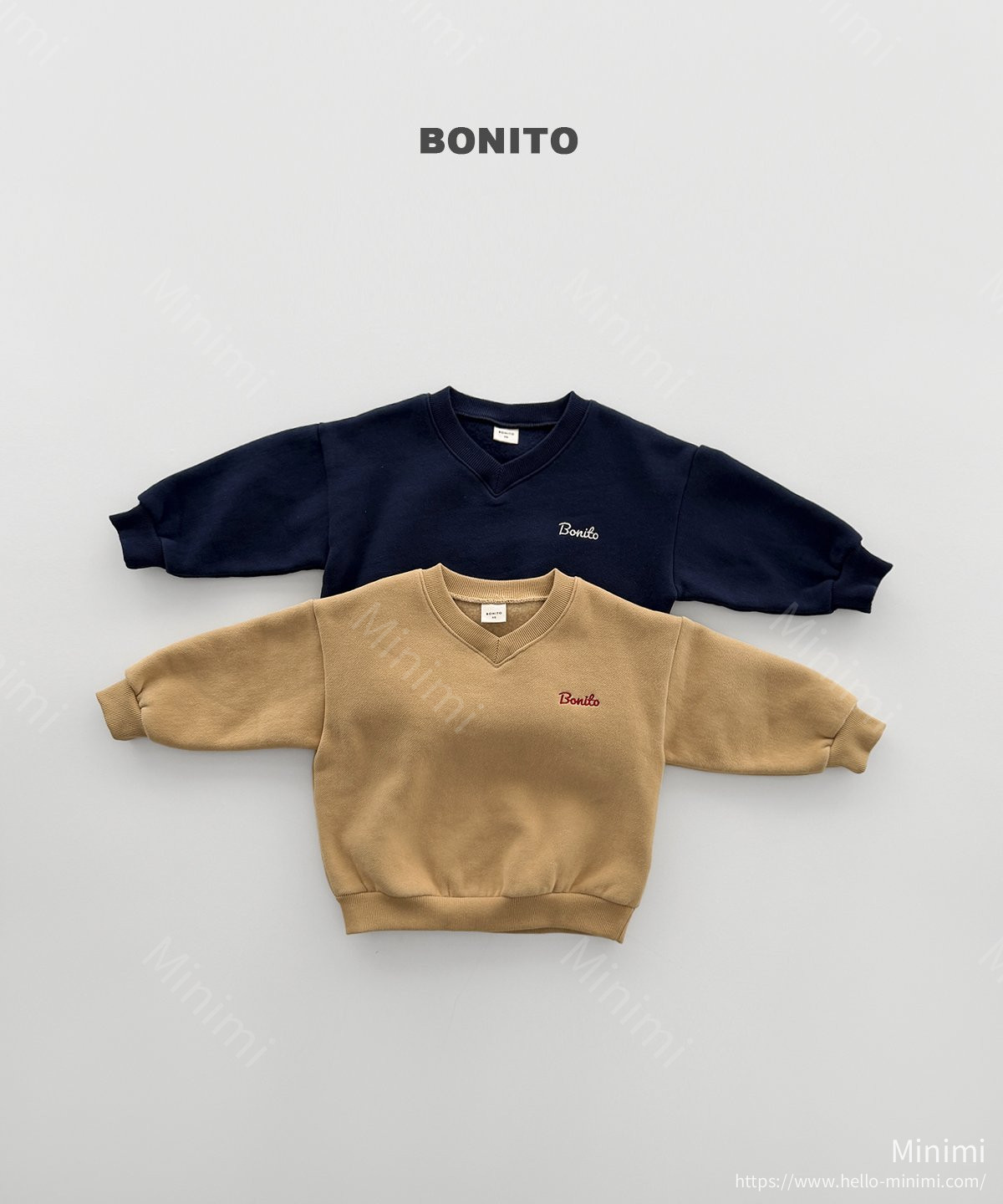 BONITO V-Neck Sweatshirt - 韓國童裝代購主圖