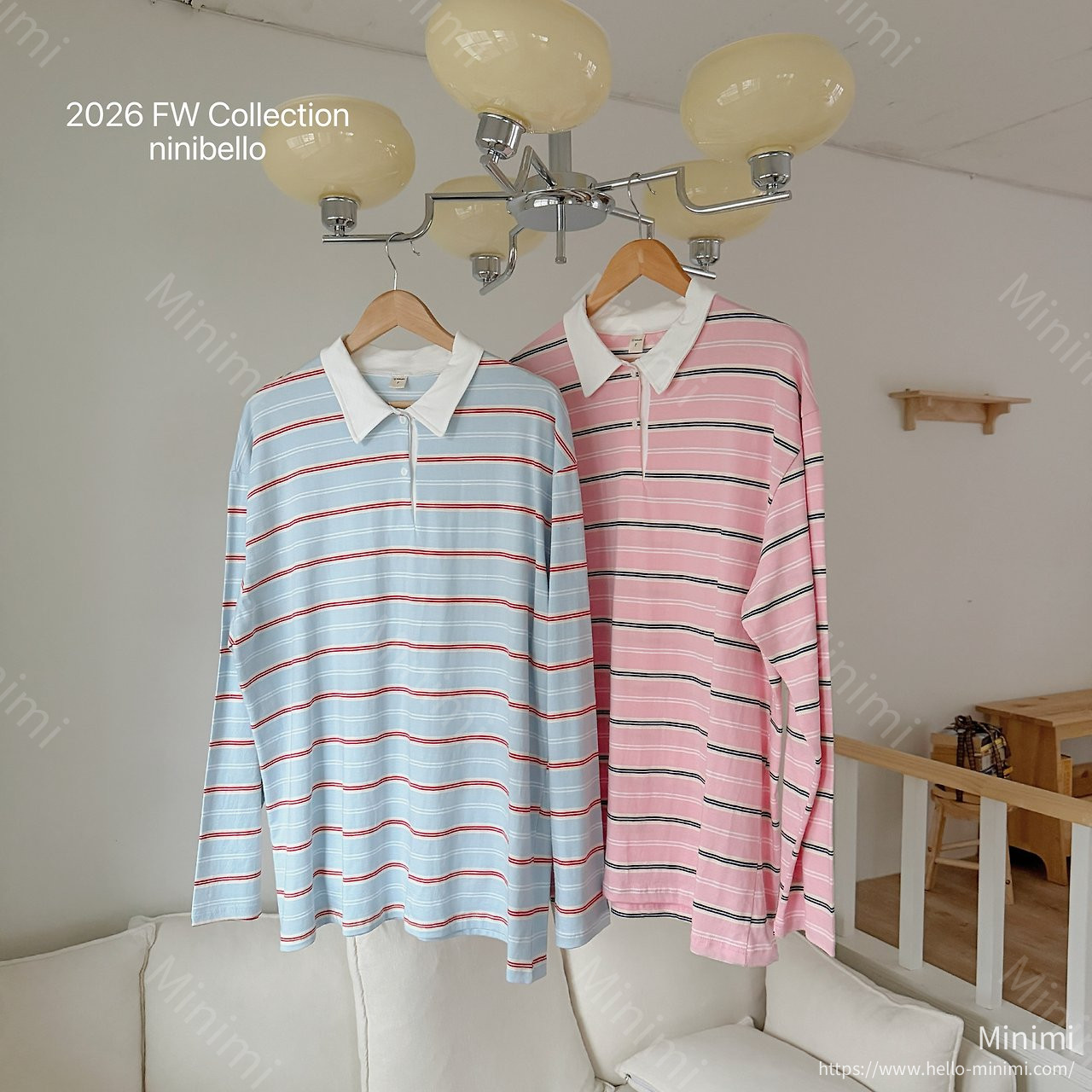 ninibello Milky Stripe Collar T-shirt 細節圖 11