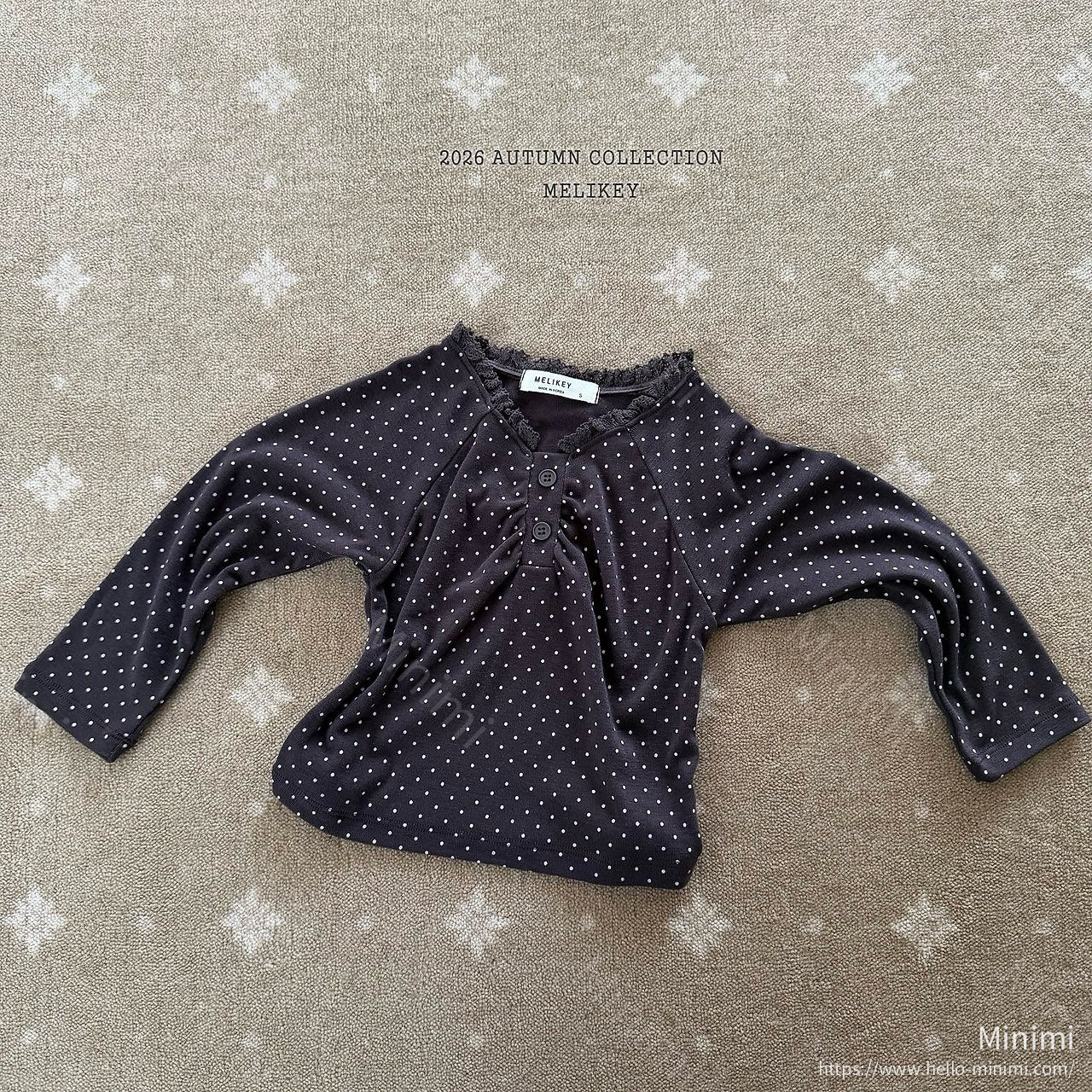 Melikey Dot Shirring T-shirt 細節圖 4