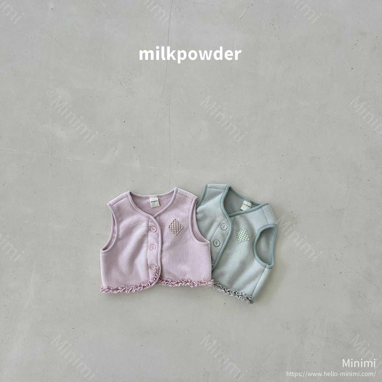 milkpowder Fogny Fleece Vest 韓國童裝現貨