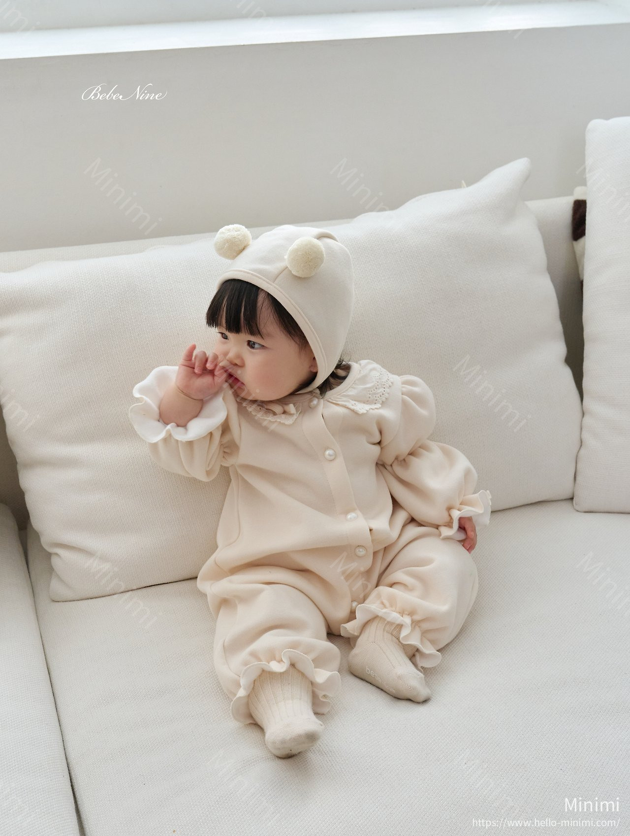 bebe nine Puff Lace Bonnet 細節圖 15