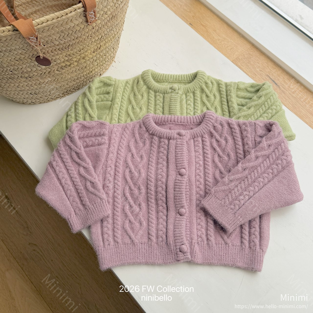 ninibello Mauve Knit Cardigan 細節圖 1