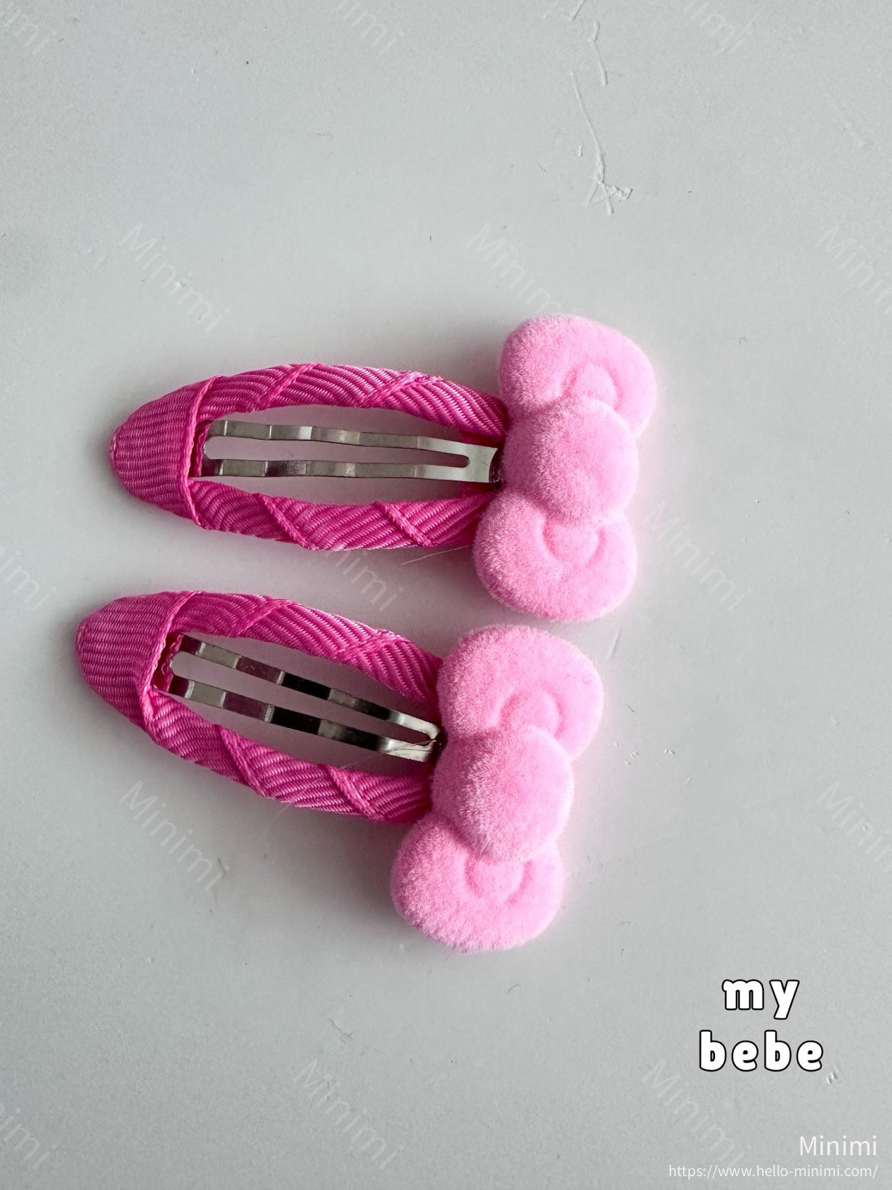 my_bébé Cutie Velvet Ribbon Hairpin Set 細節圖 4
