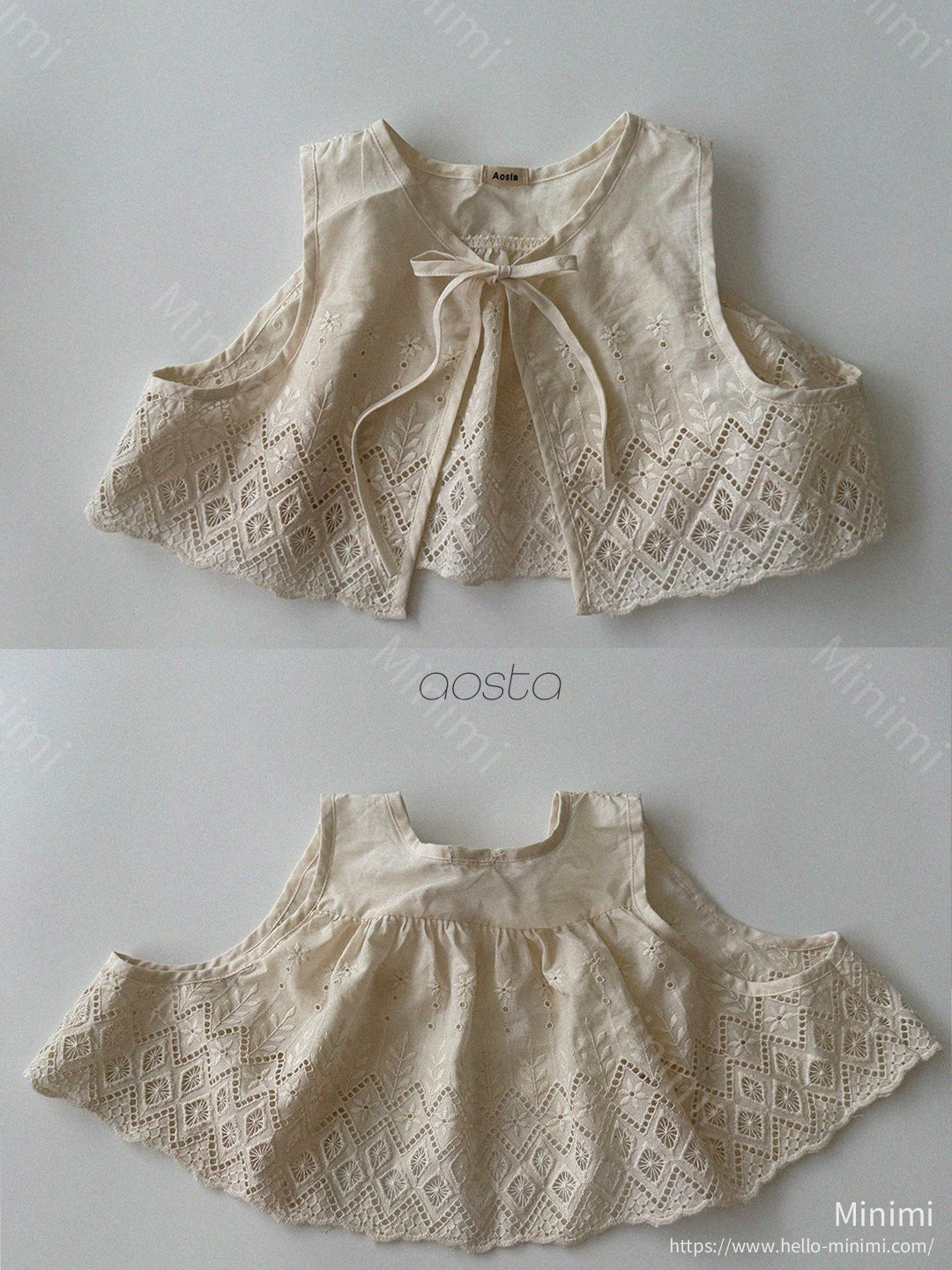 Aosta atelier Lace Jenny Open Vest 細節圖 1