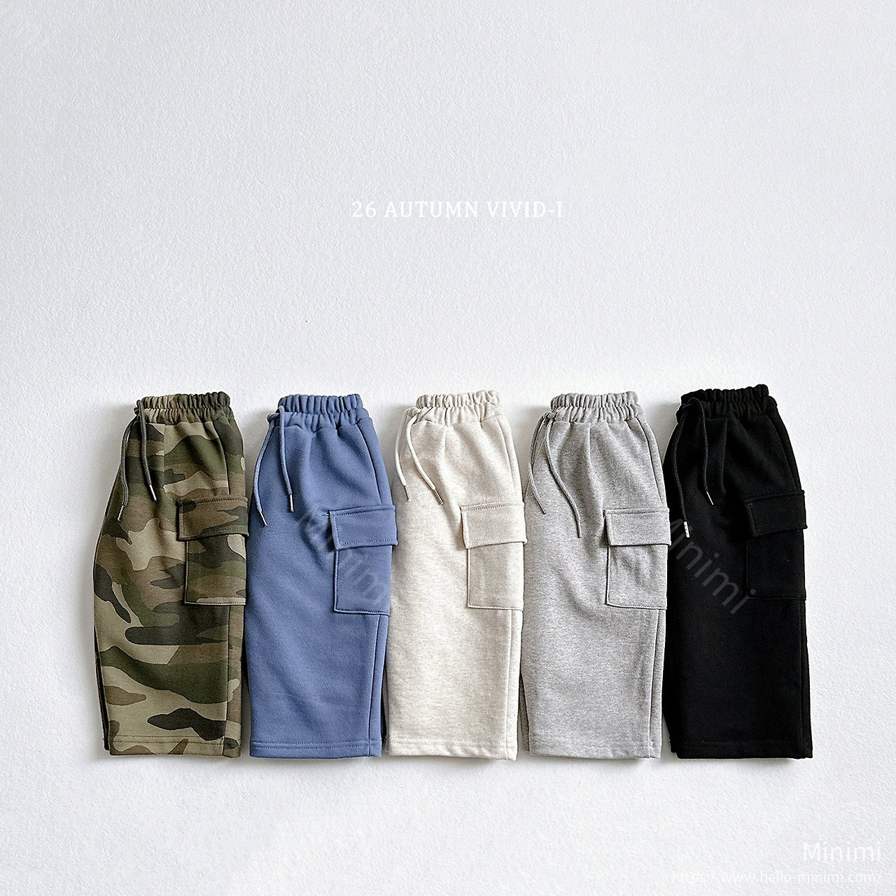 VIVID-I Wide Cargo Pants 韓國童裝現貨