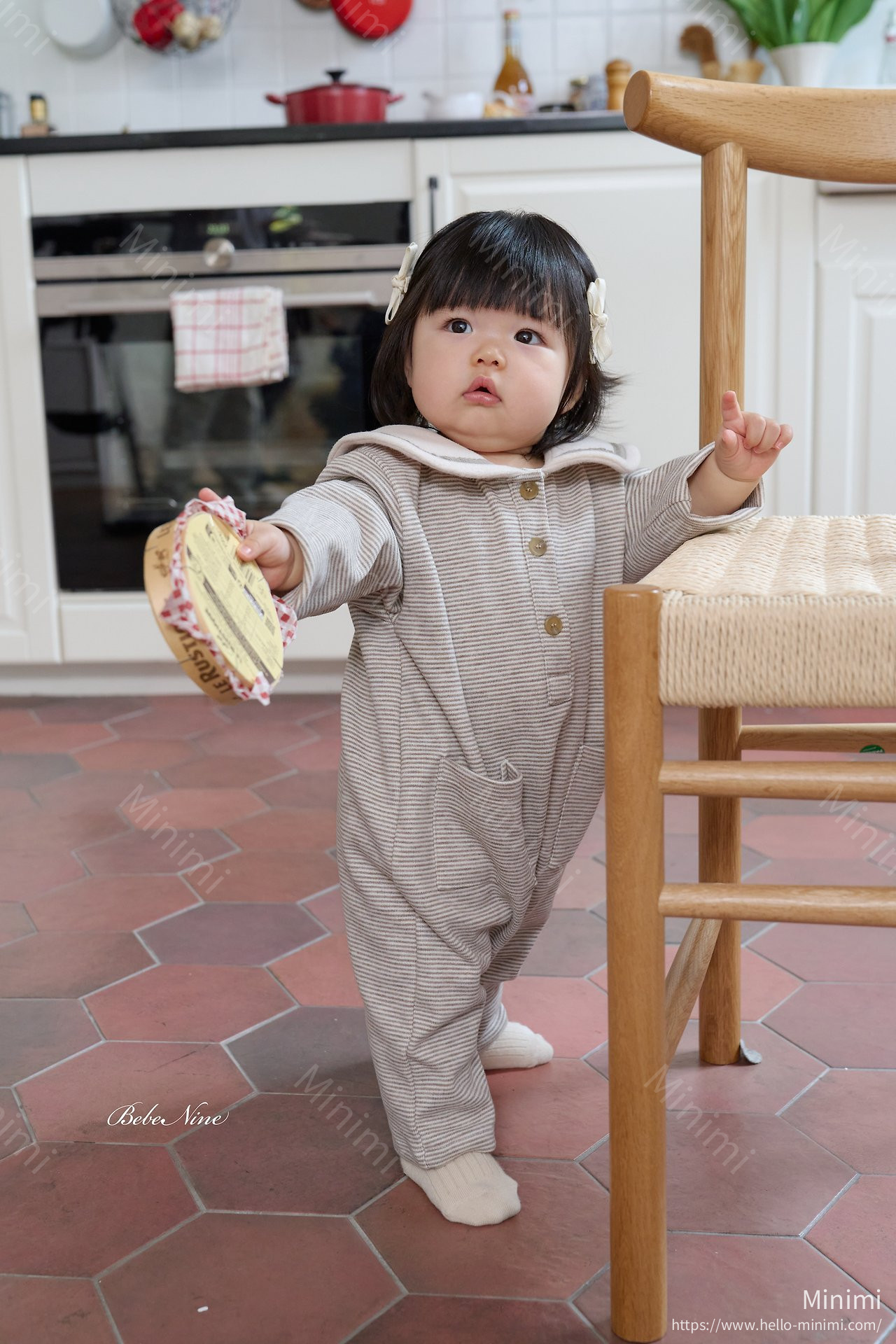 bebe nine Striped Sailor Romper 細節圖 3
