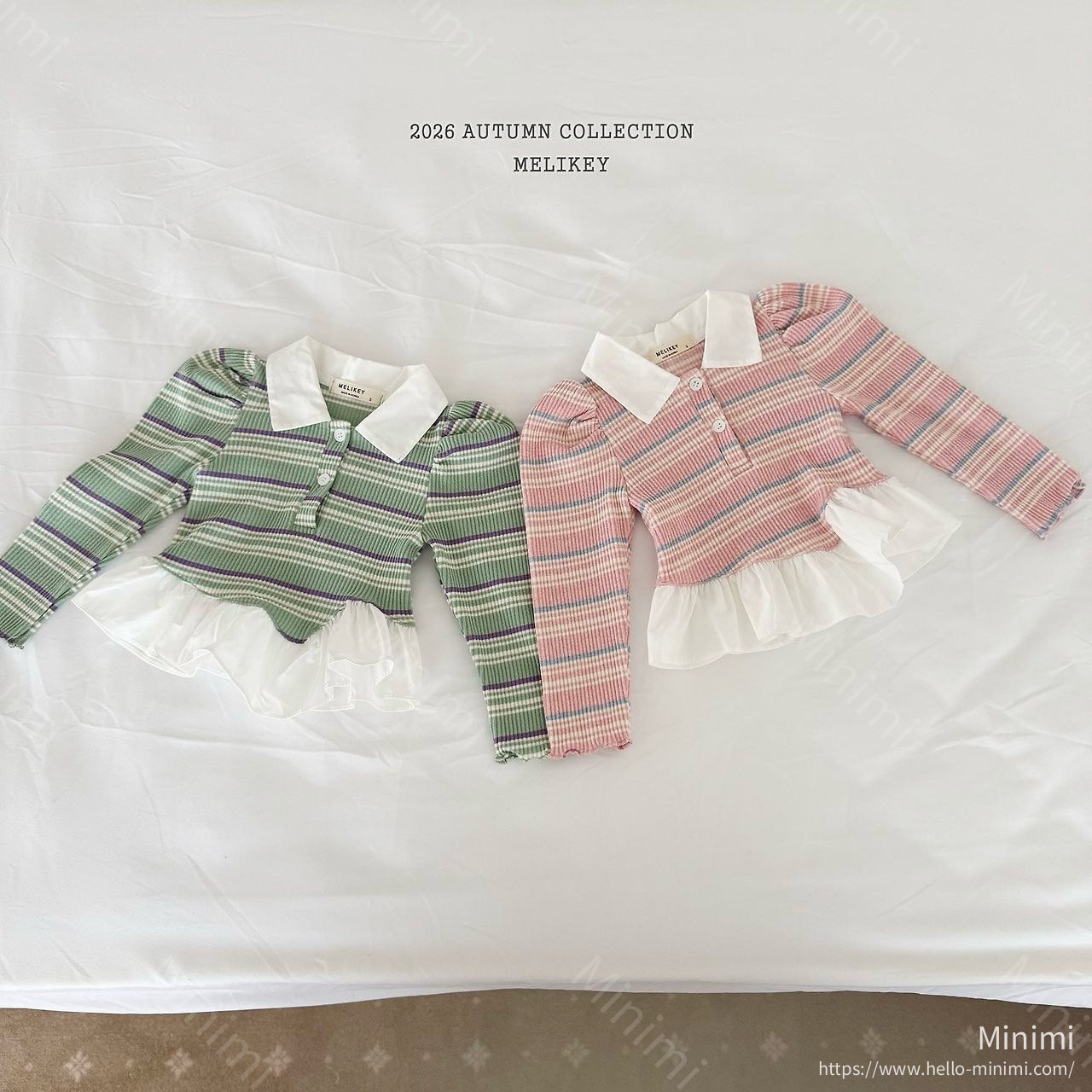 Melikey Diagonal Frill Collar T-shirt 細節圖 2