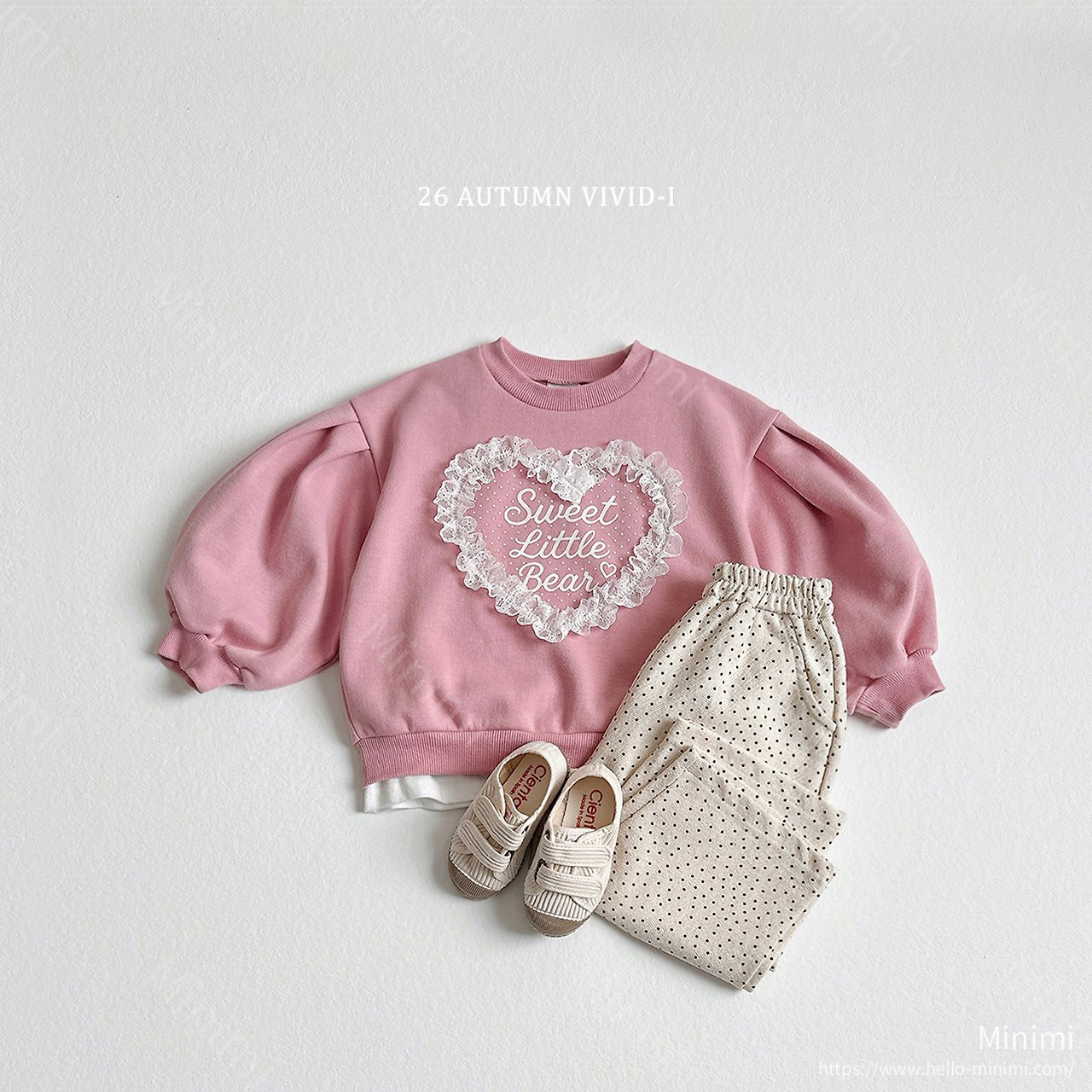 VIVID-I Heart Lace Puff Sweatshirt 細節圖 3