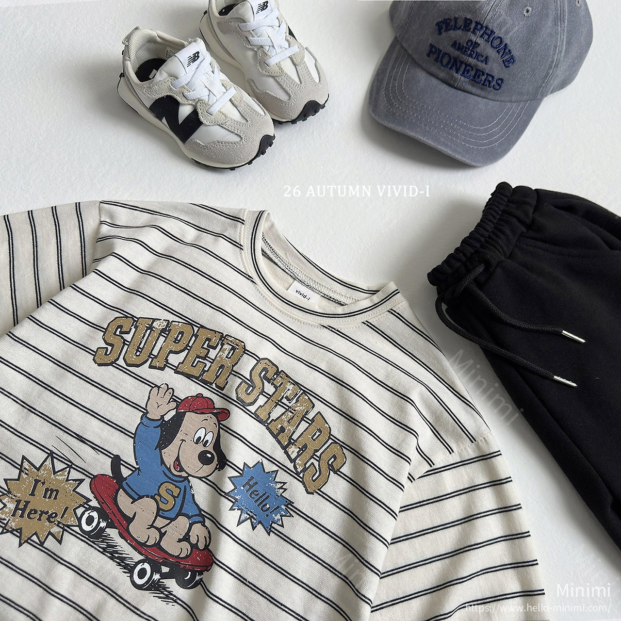 VIVID-I Stripe Cartoon Single T-shirt 細節圖 4