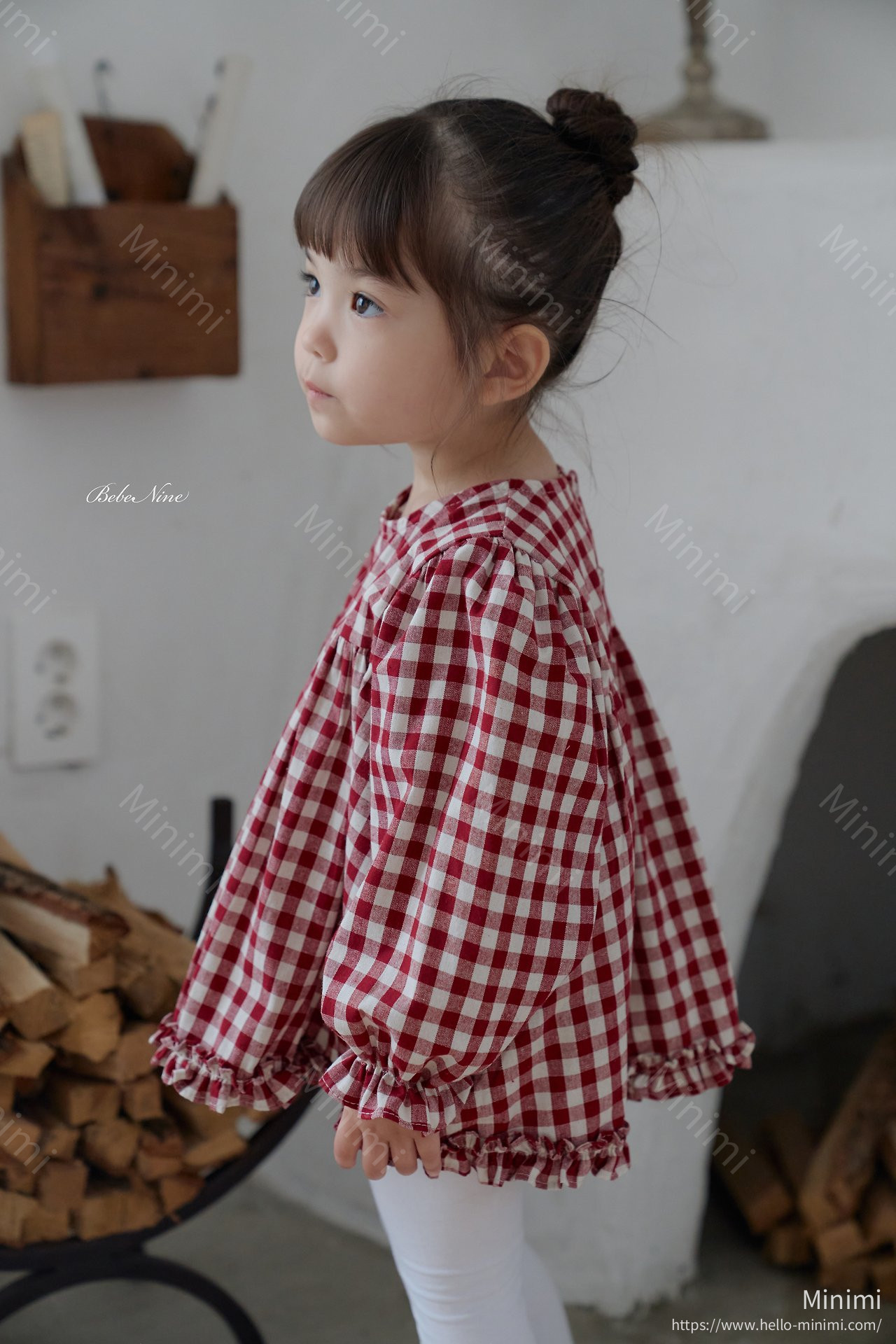 bebe nine Lucy Check Blouse 細節圖 3