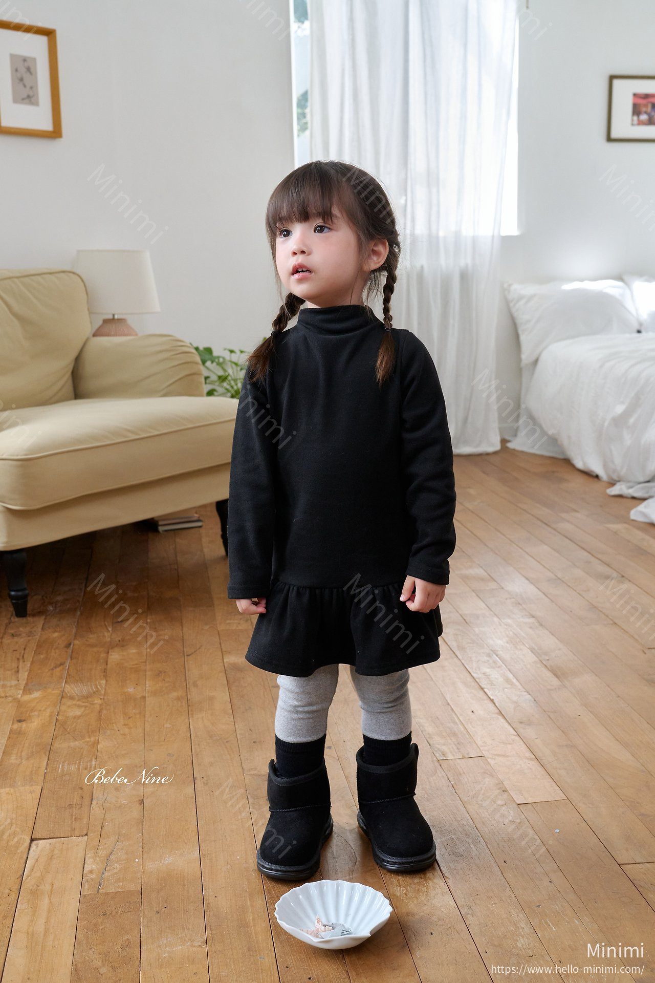 bebe nine Mock-Neck Dress 細節圖 3