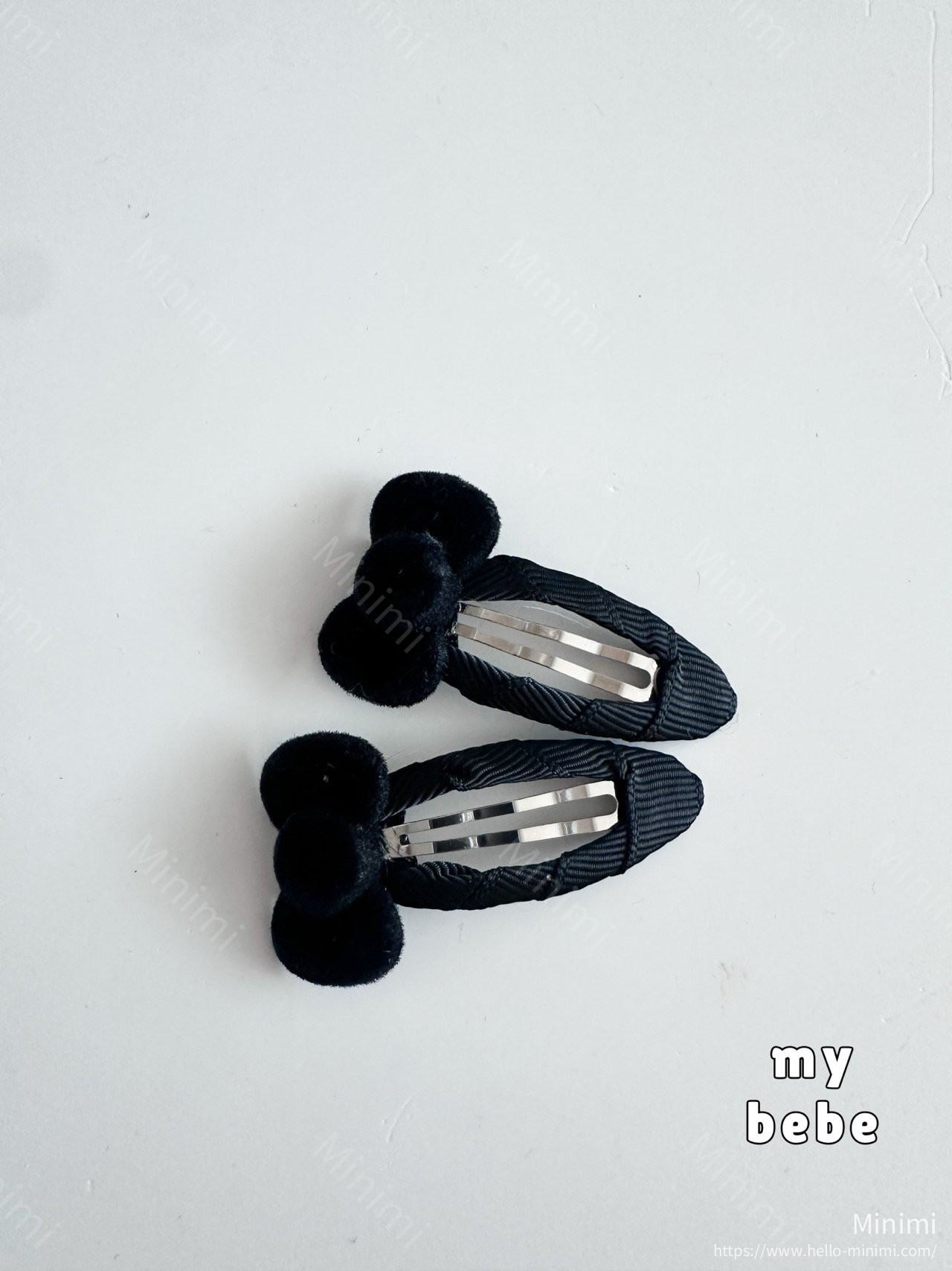 my_bébé Cutie Velvet Ribbon Hairpin Set 細節圖 7