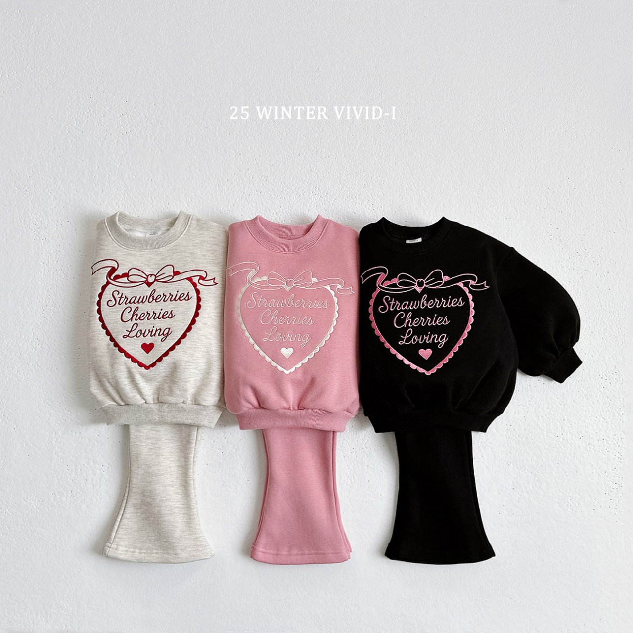 Heart Embroidery Fleece Set