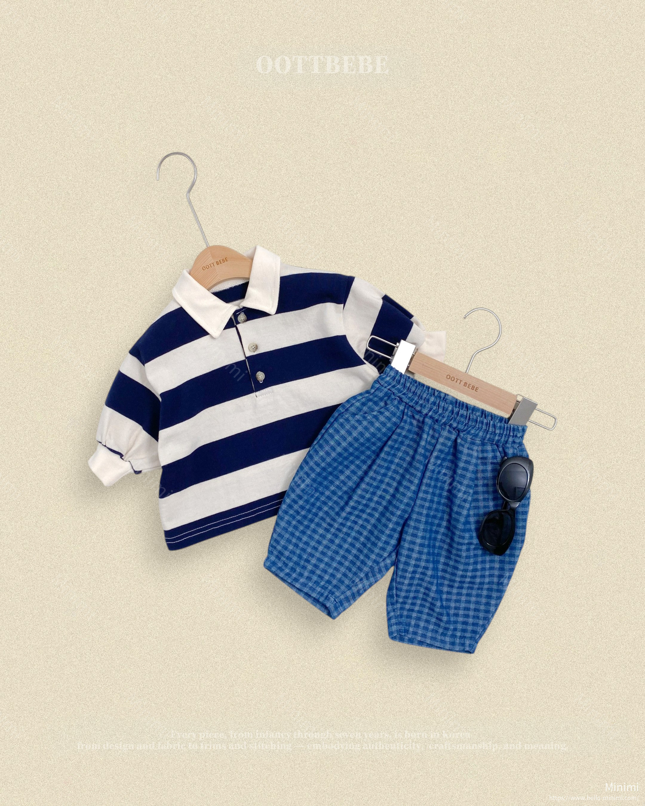 oott bebe Denim Check Pants 細節圖 8