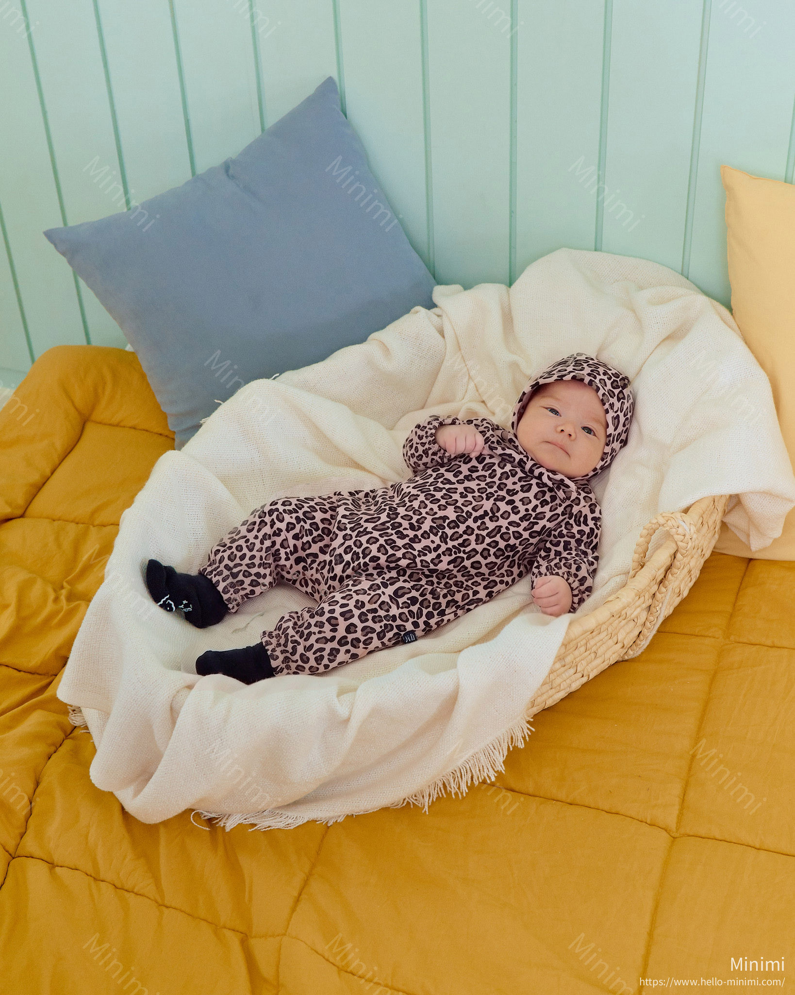 oott bebe Little Leopard Full Bodysuit + Bonnet Set 細節圖 14