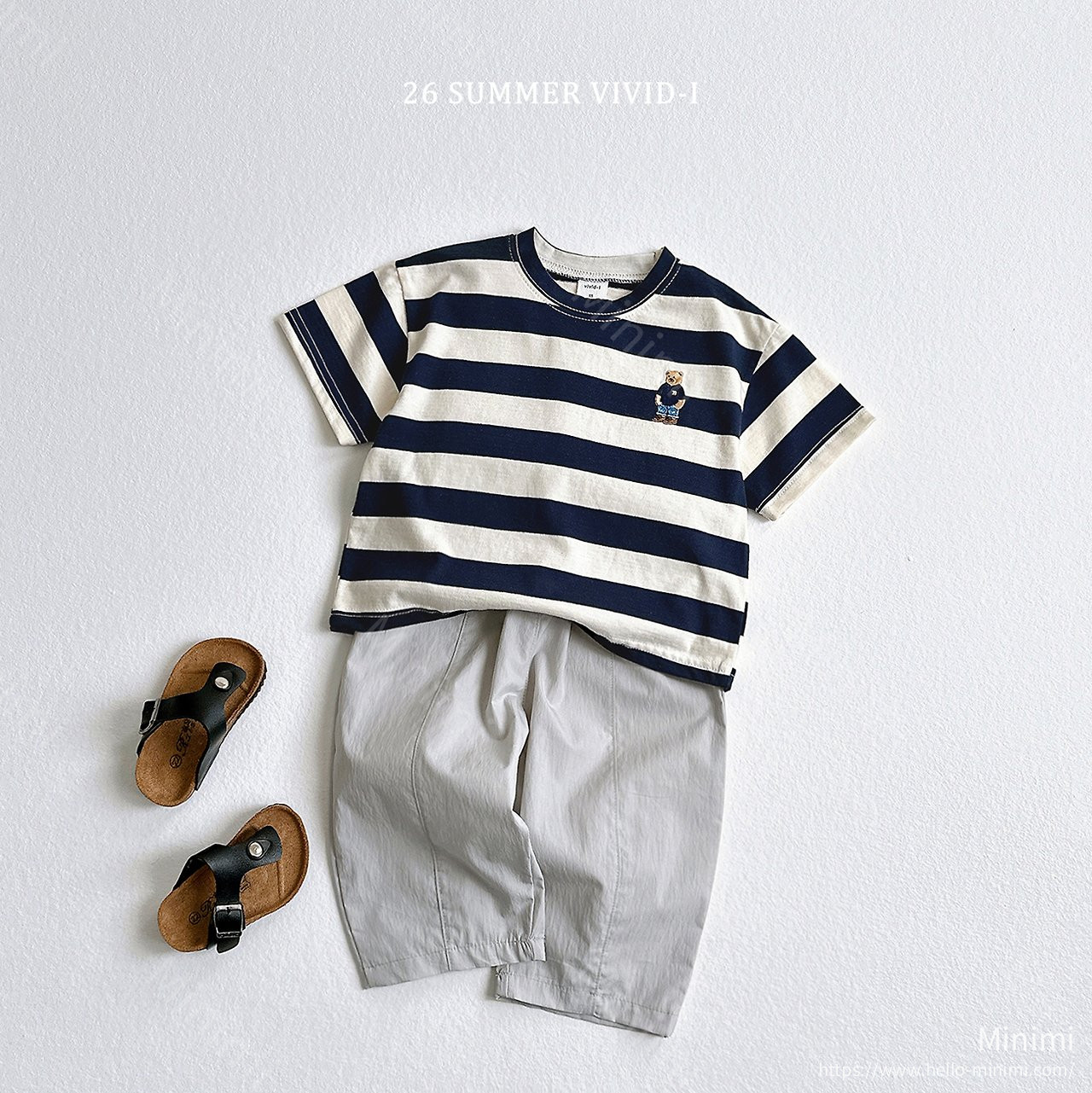 VIVID-I Bear Embroidery Striped Set 細節圖 17