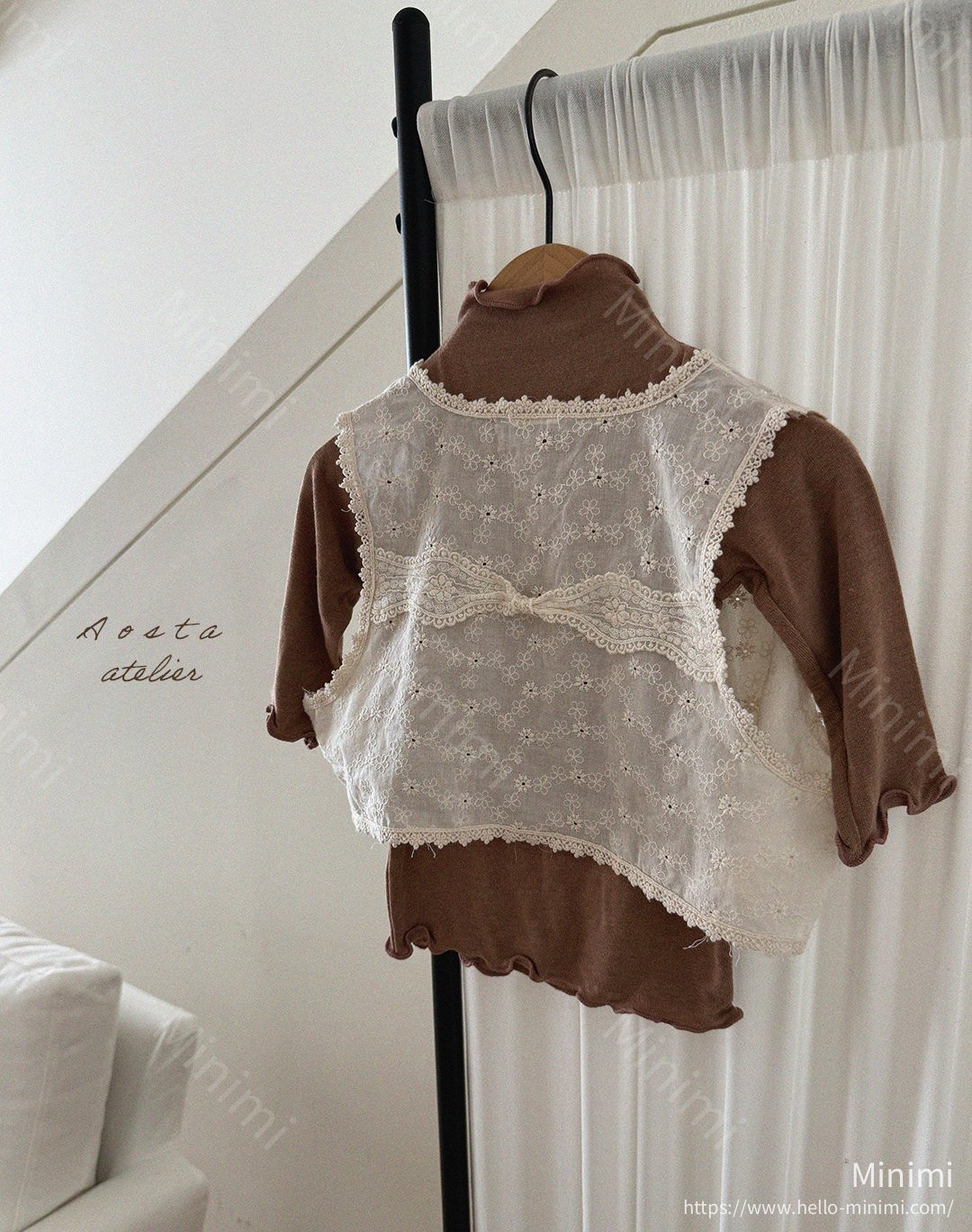Aosta atelier Lace Open Vest 細節圖 1