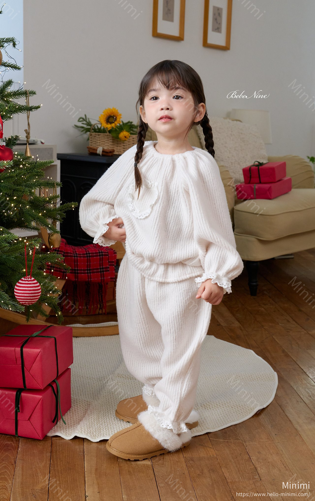 bebe nine Heart Brushed-Lining Frill Pants 細節圖 7
