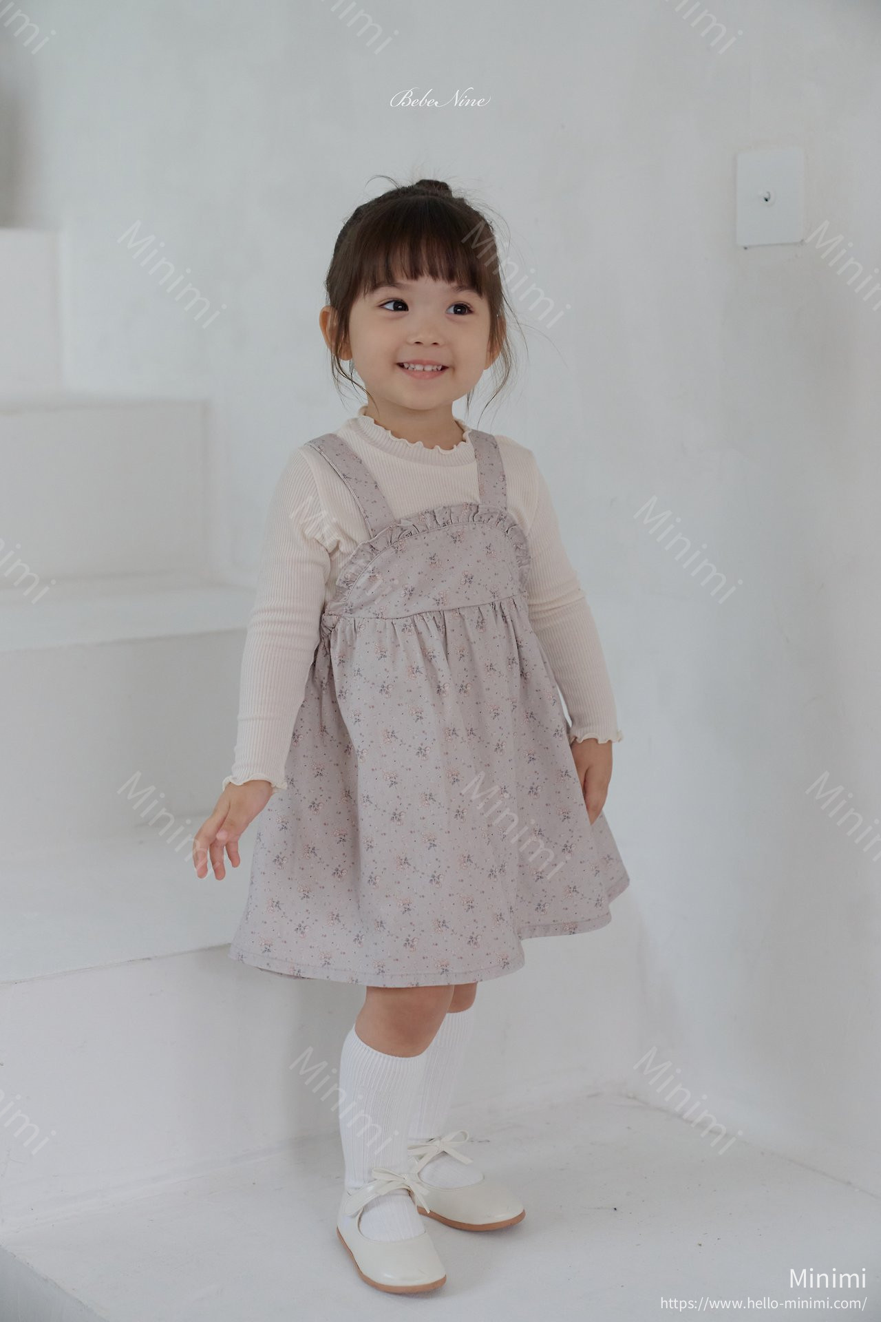bebe nine Lucent Suspender Dress - 韓國童裝代購主圖