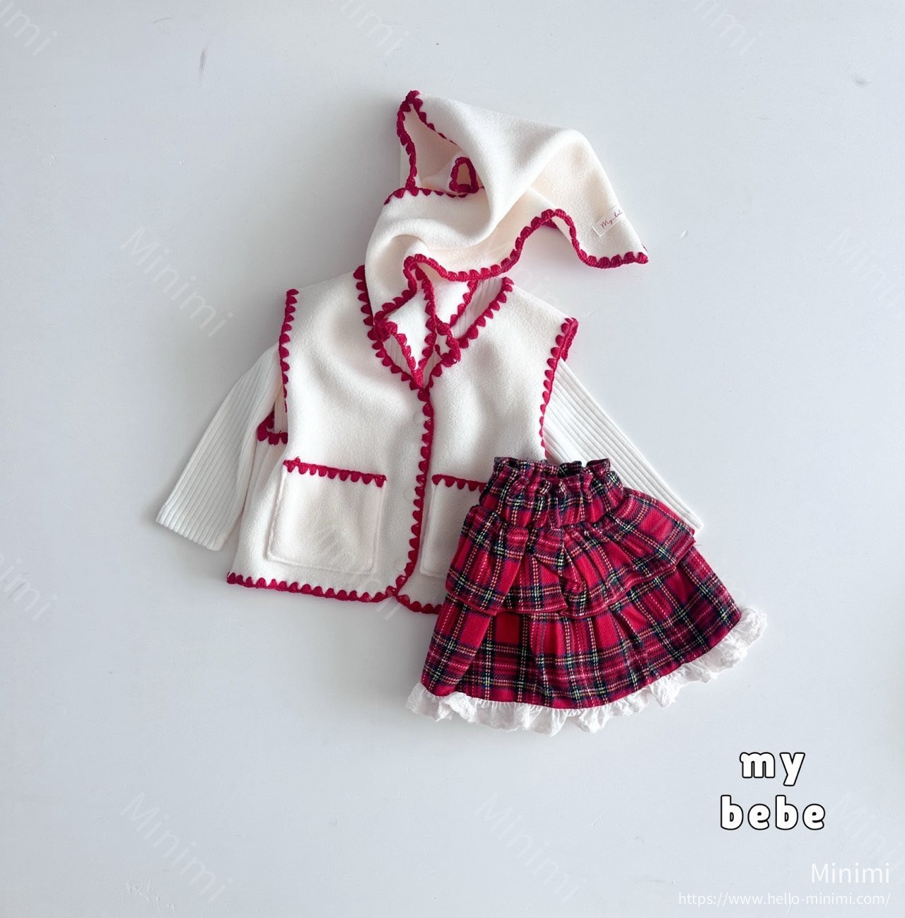 my_bébé Check Tiered Skirt 細節圖 9