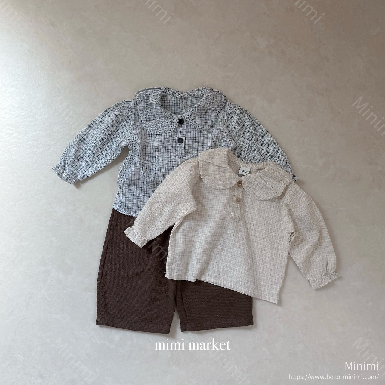 mimi-market Check Balloon Blouse 細節圖 14