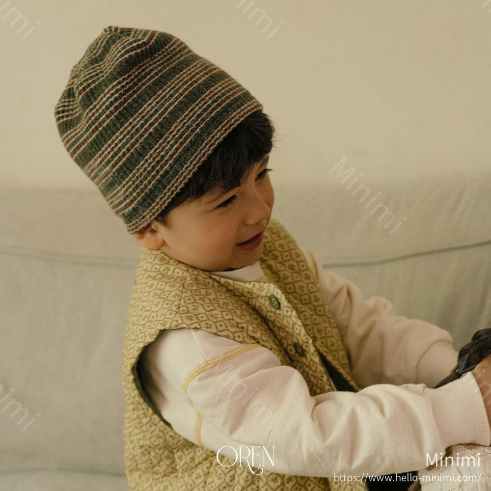 Oren Forest Stripe Beanie - 韓國童裝代購主圖