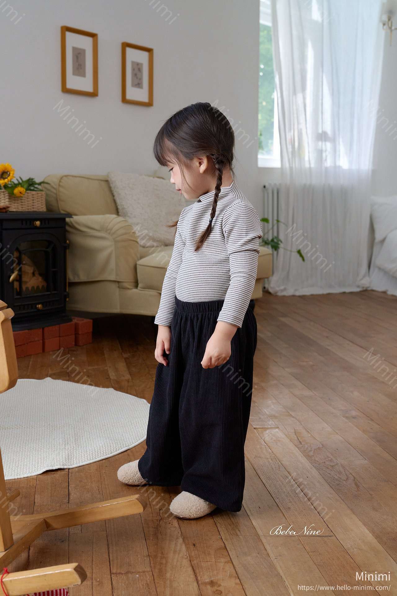 bebe nine Brushed-Lining Loose Corduroy Pants 細節圖 15