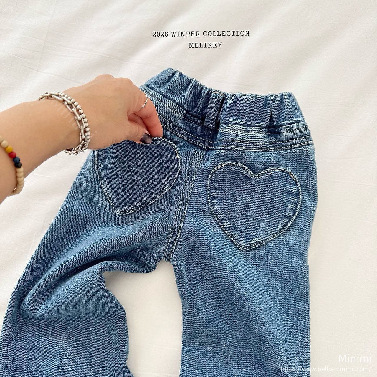 Melikey Wool Denim Heart Bootcut 細節圖 23